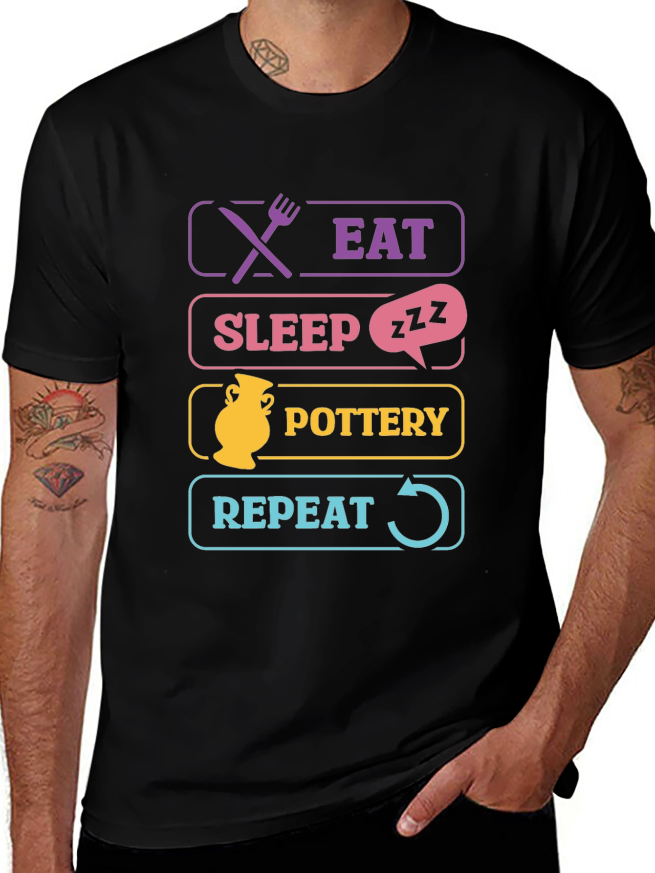 Eat Sleep Pottery Repeat T-Shirt