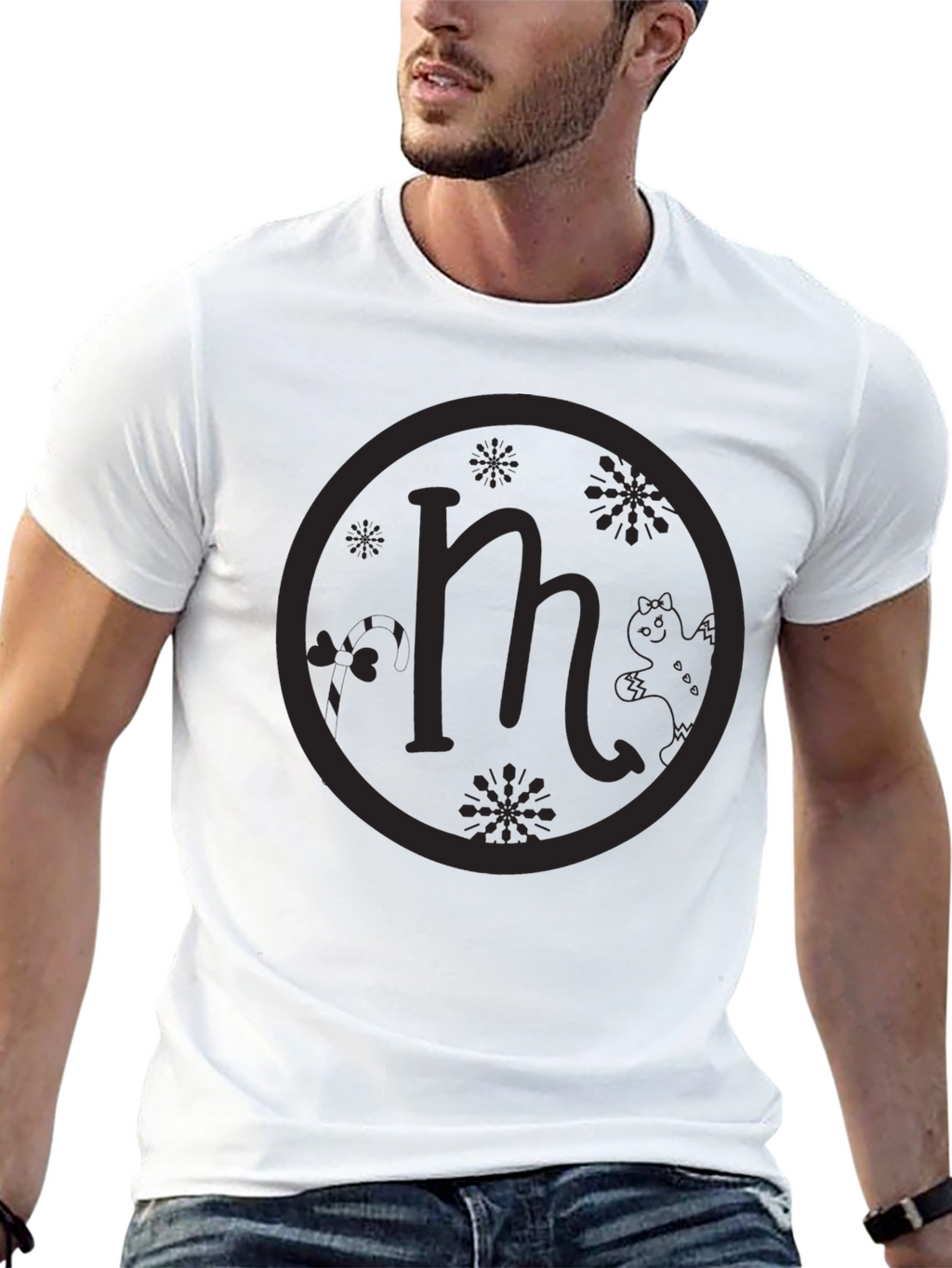 Unique M Logo Black T-Shirt