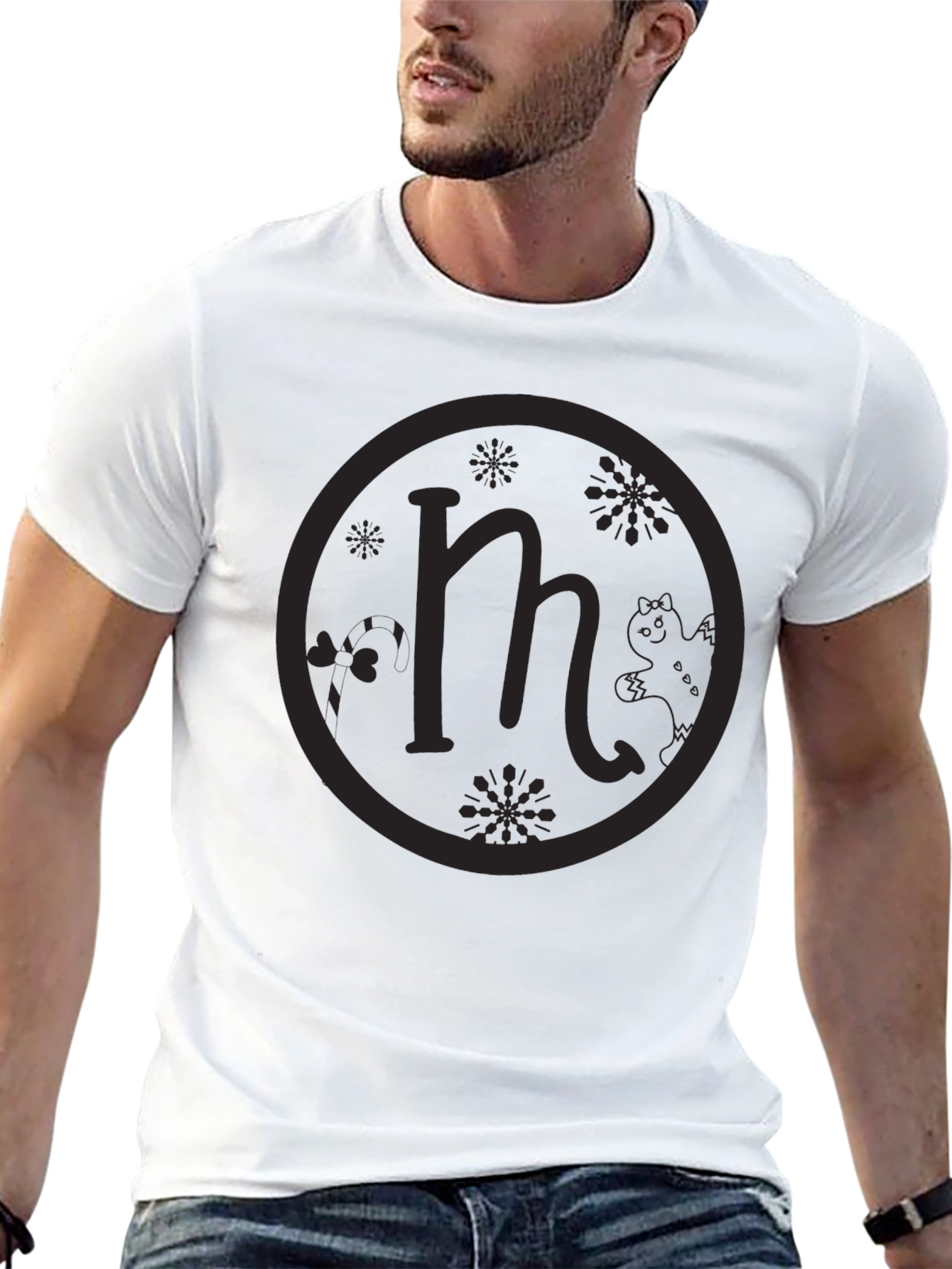 Unique M Logo Black T-Shirt