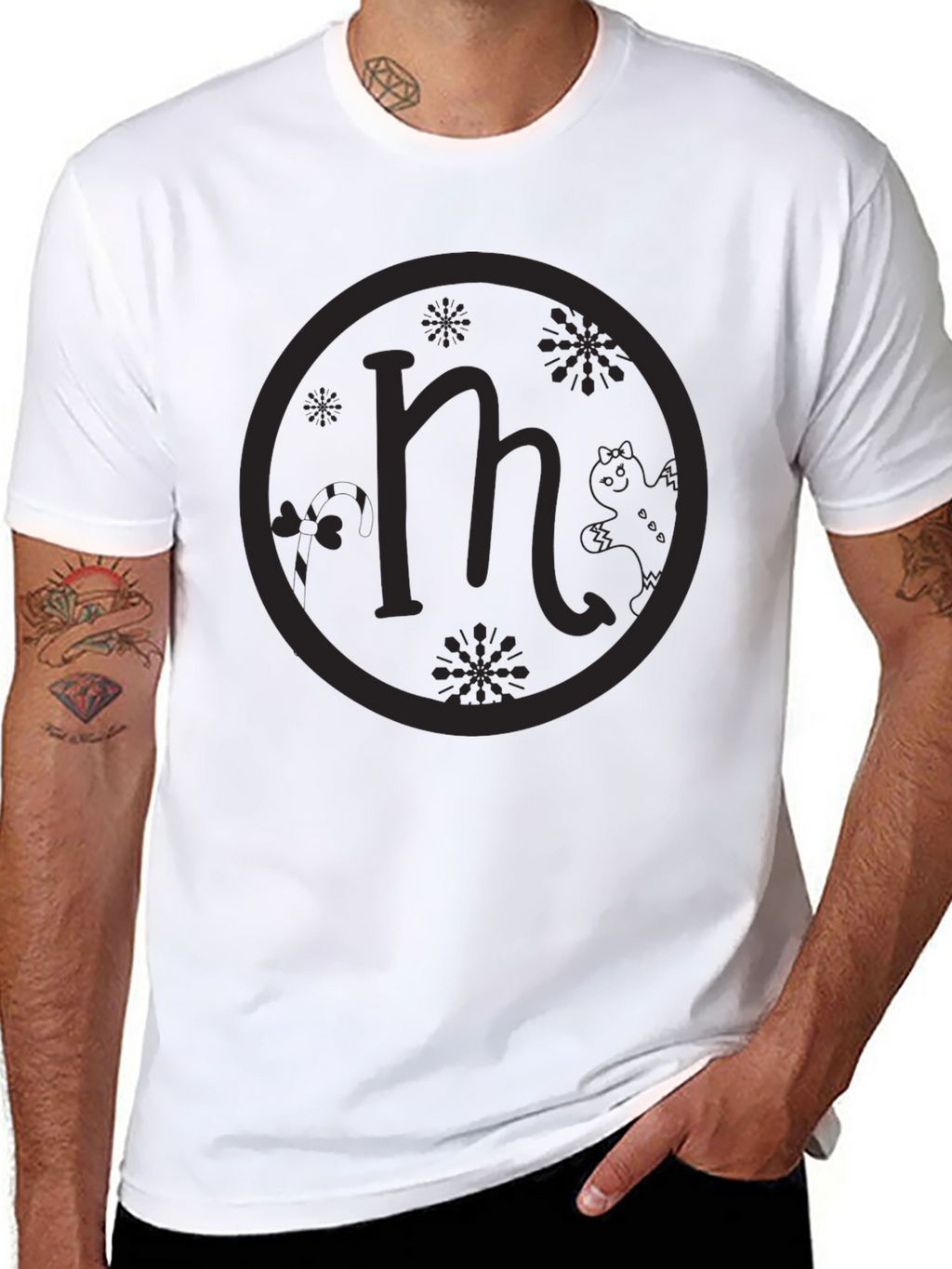 Unique M Logo Black T-Shirt
