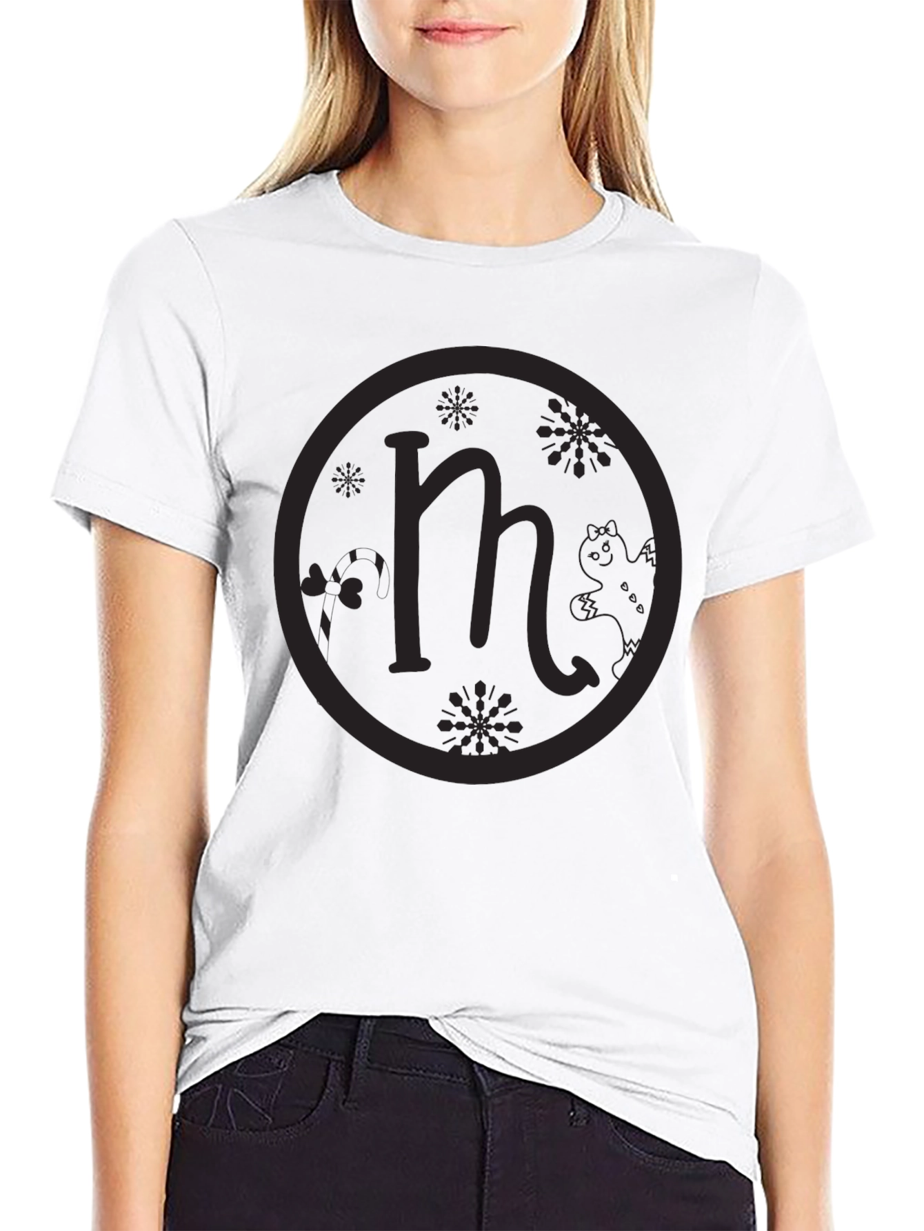Unique M Logo Black T-Shirt