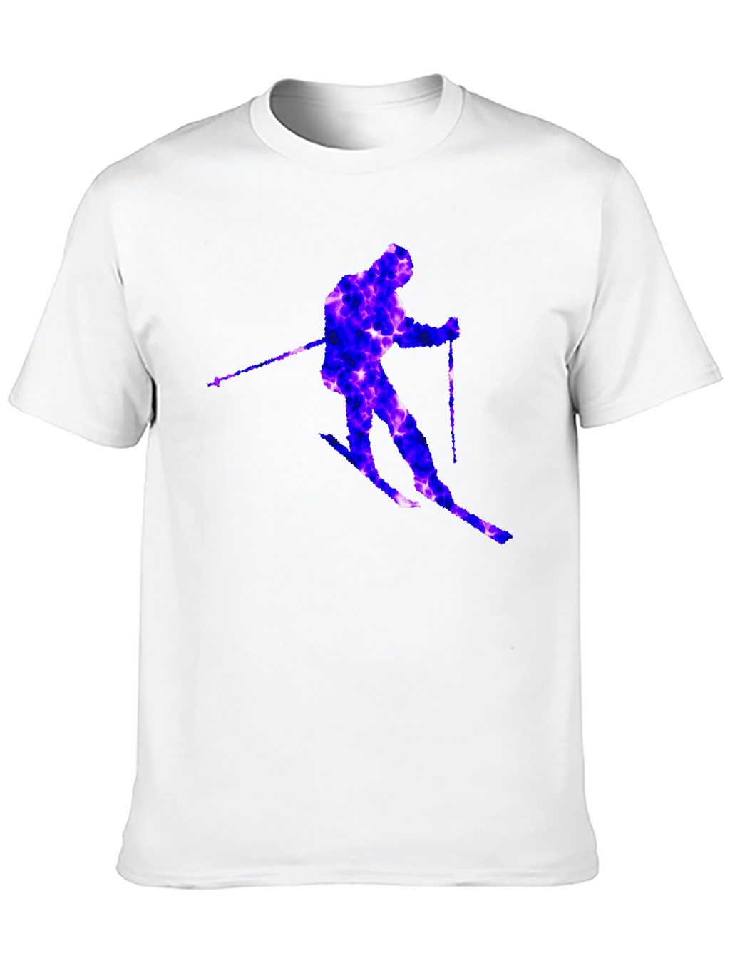 Electric Skier Graphic Tee - Black Cotton Shirt