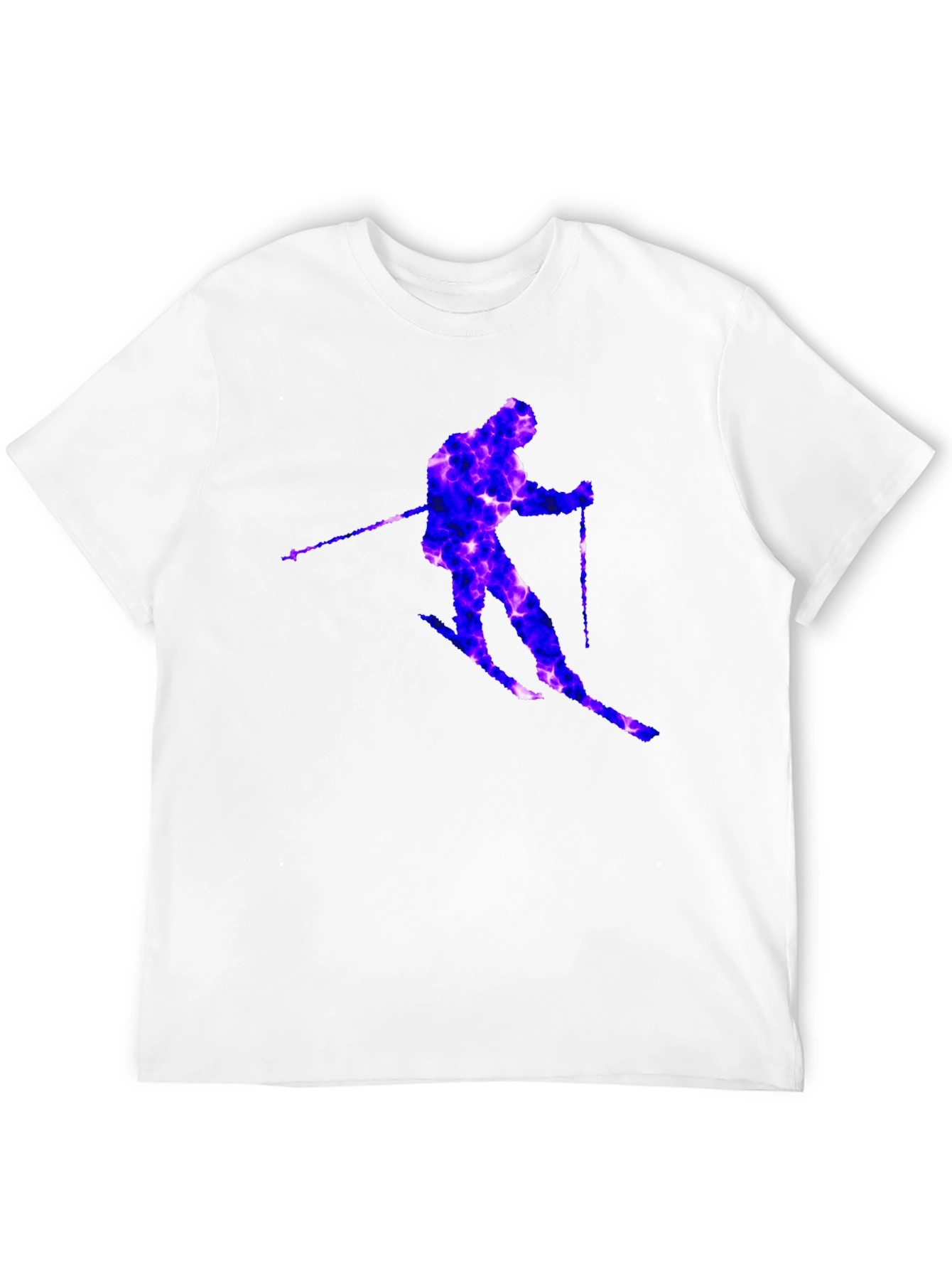Electric Skier Graphic Tee - Black Cotton Shirt