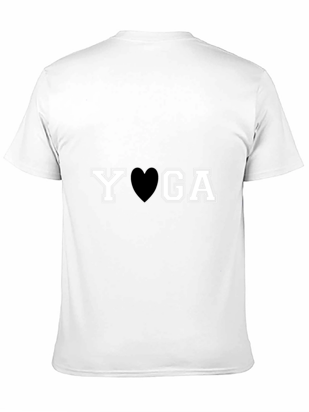 Yoga Heart Graphic T-Shirt - Black