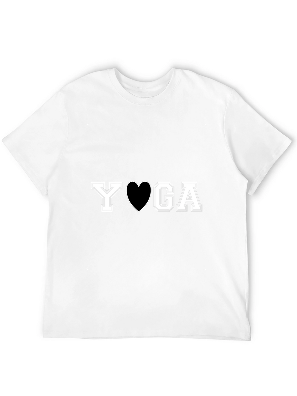 Yoga Heart Graphic T-Shirt - Black