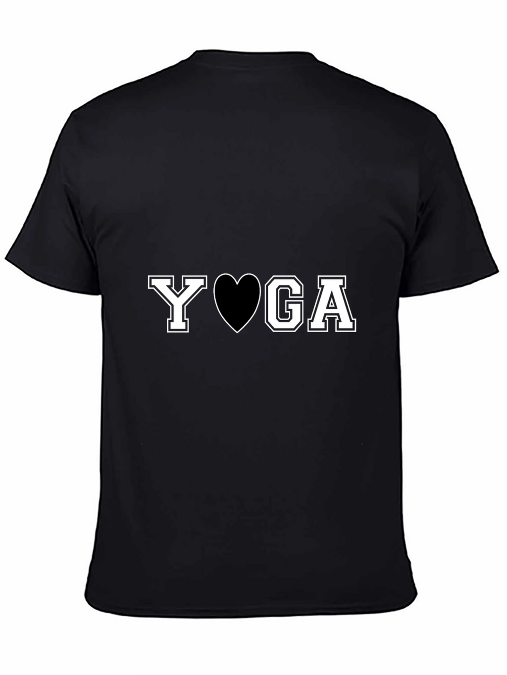Yoga Heart Graphic T-Shirt - Black