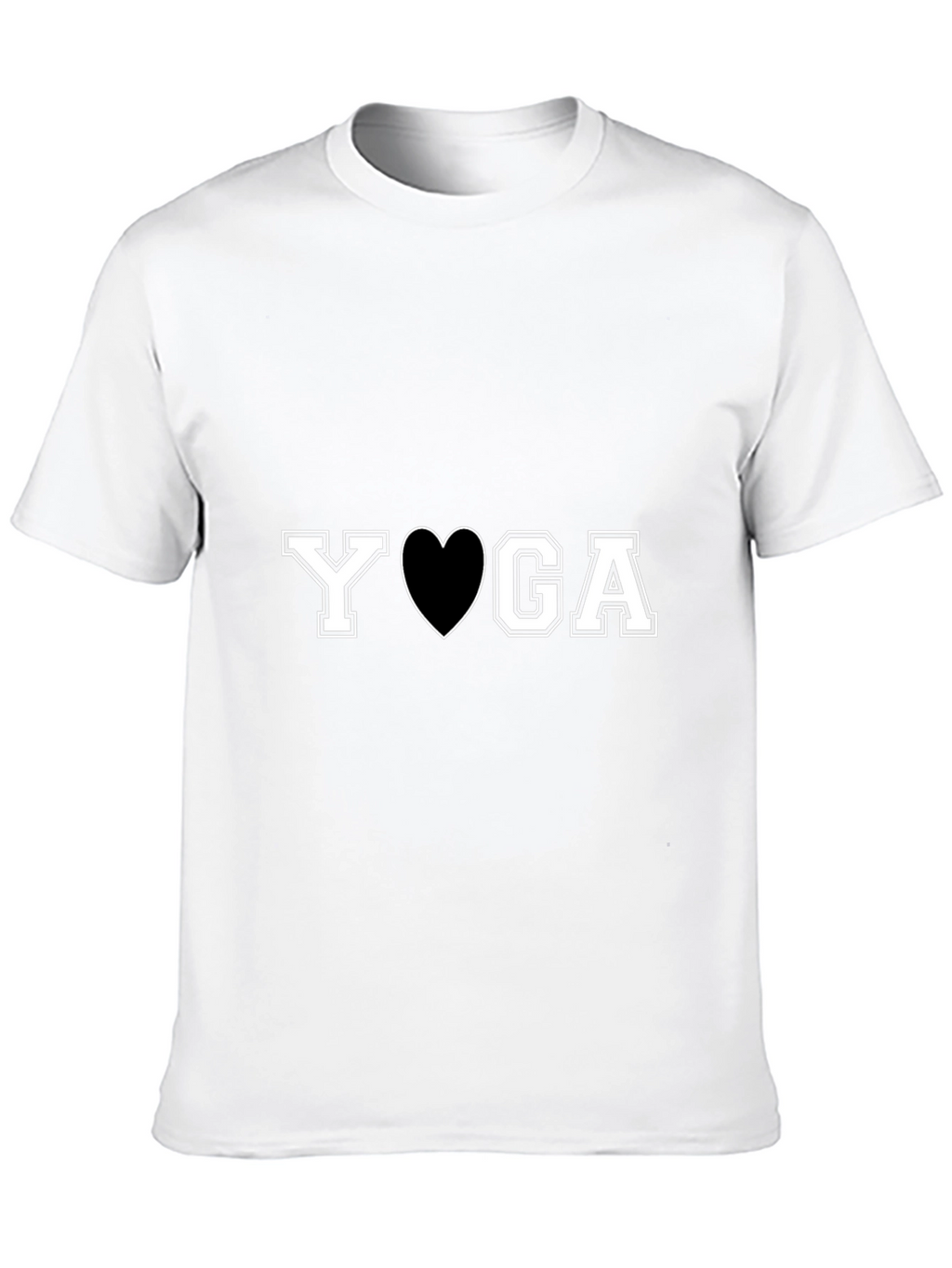Yoga Heart Graphic T-Shirt - Black