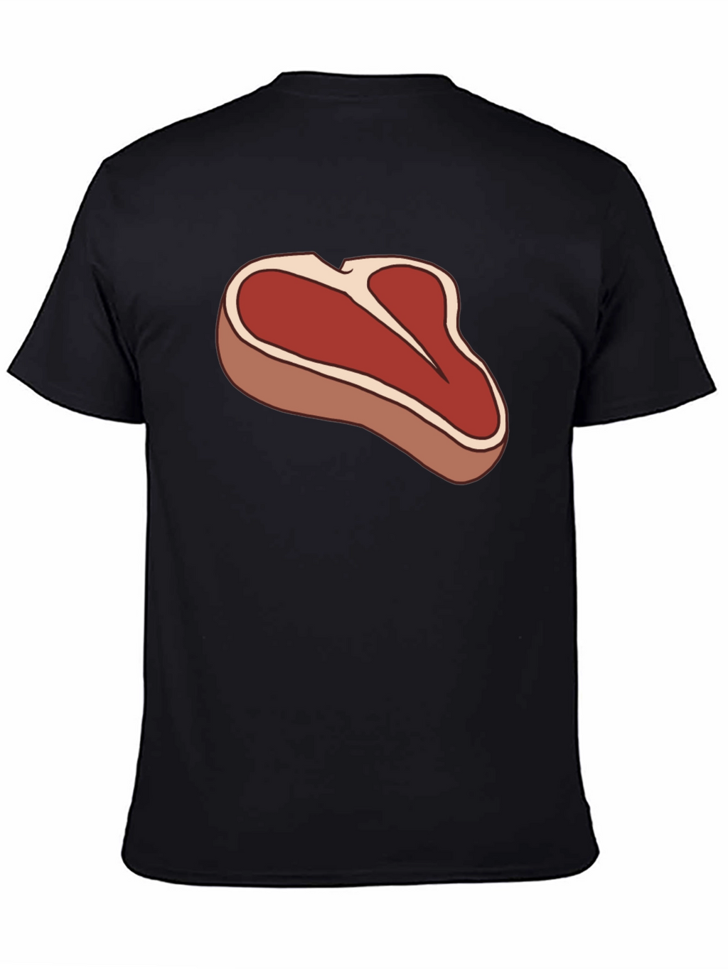 Steak Graphic Black T-Shirt - Funny Meat Lover Tee