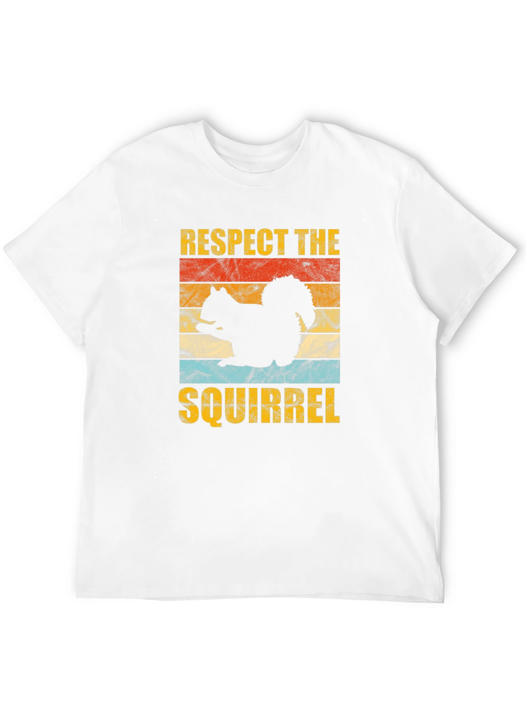 Respect The Squirrel Graphic Tee Retro Style