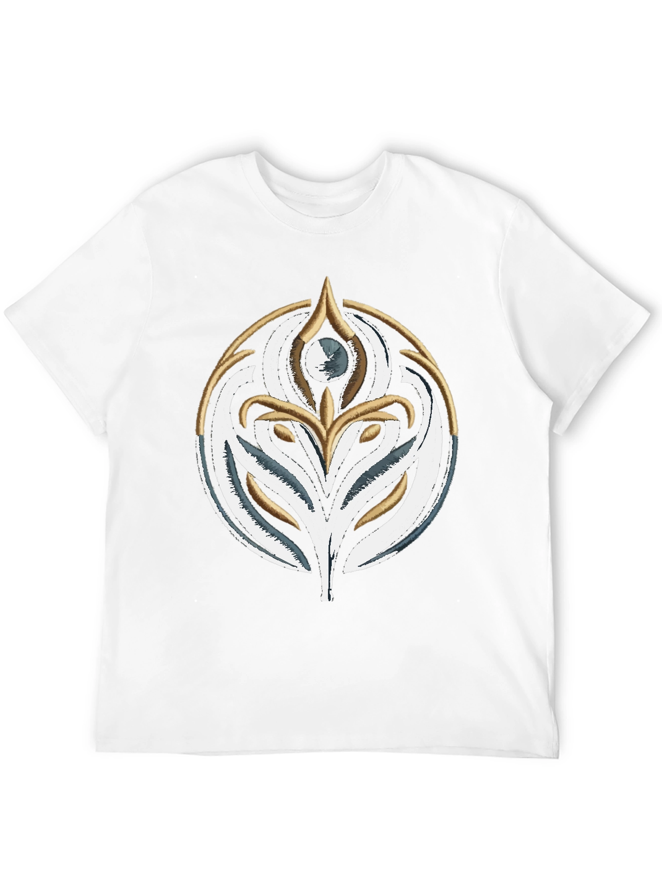 Embroidered Emblem T-Shirt - Stylish Black Cotton Tee