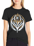 Embroidered Emblem T-Shirt - Stylish Black Cotton Tee