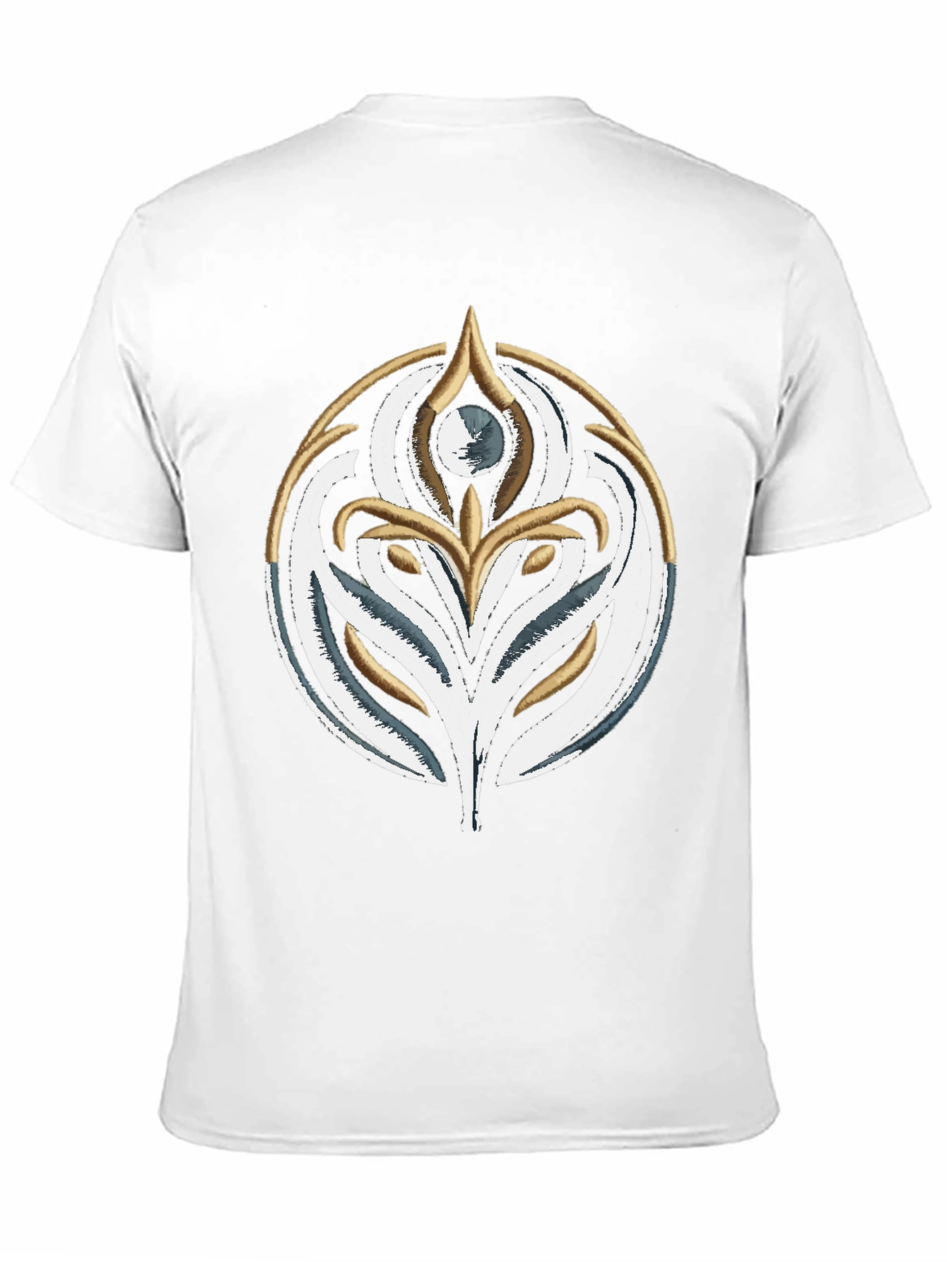 Embroidered Emblem T-Shirt - Stylish Black Cotton Tee