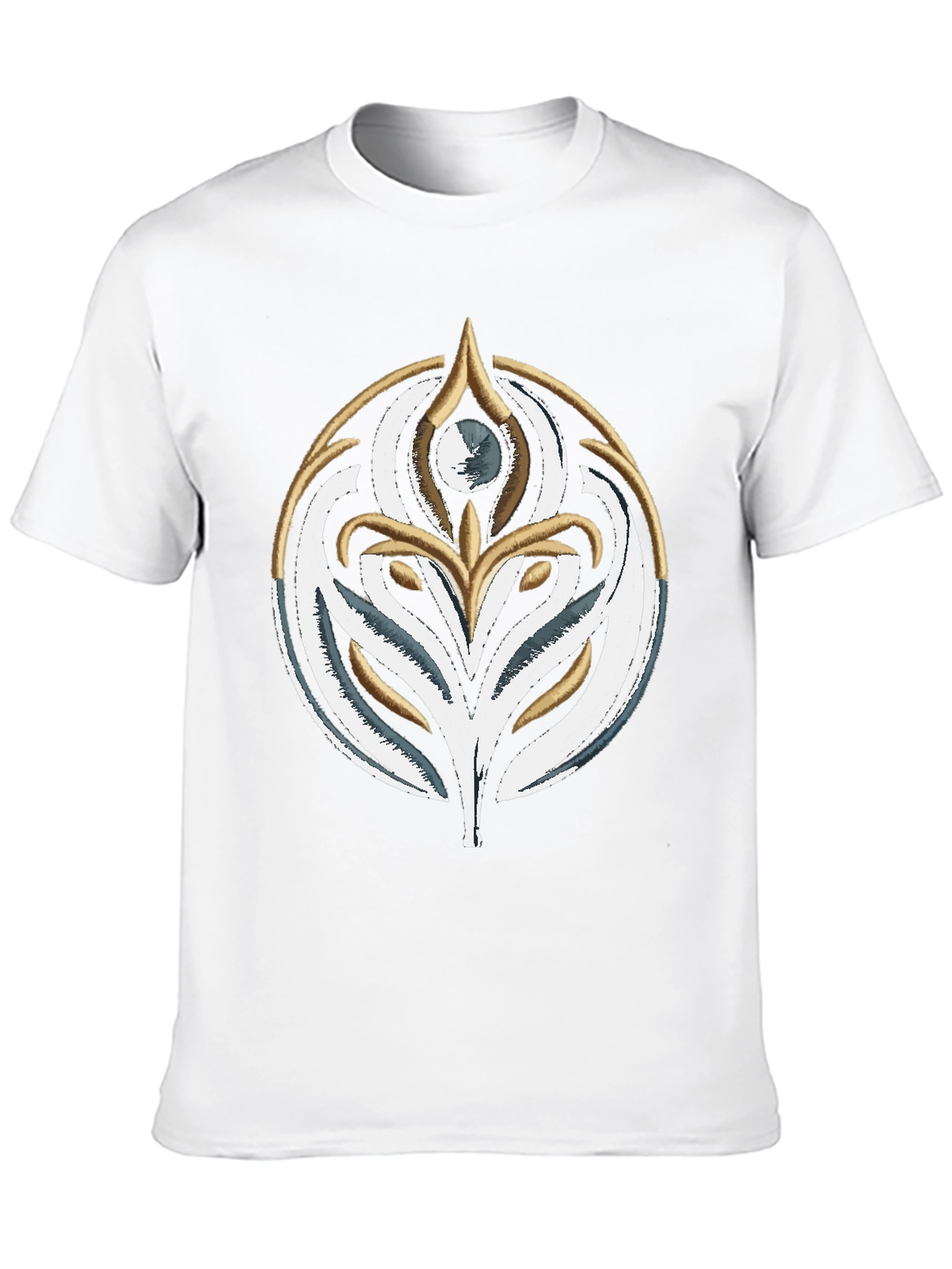 Embroidered Emblem T-Shirt - Stylish Black Cotton Tee