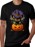 Halloween Cat in Pumpkin T-Shirt