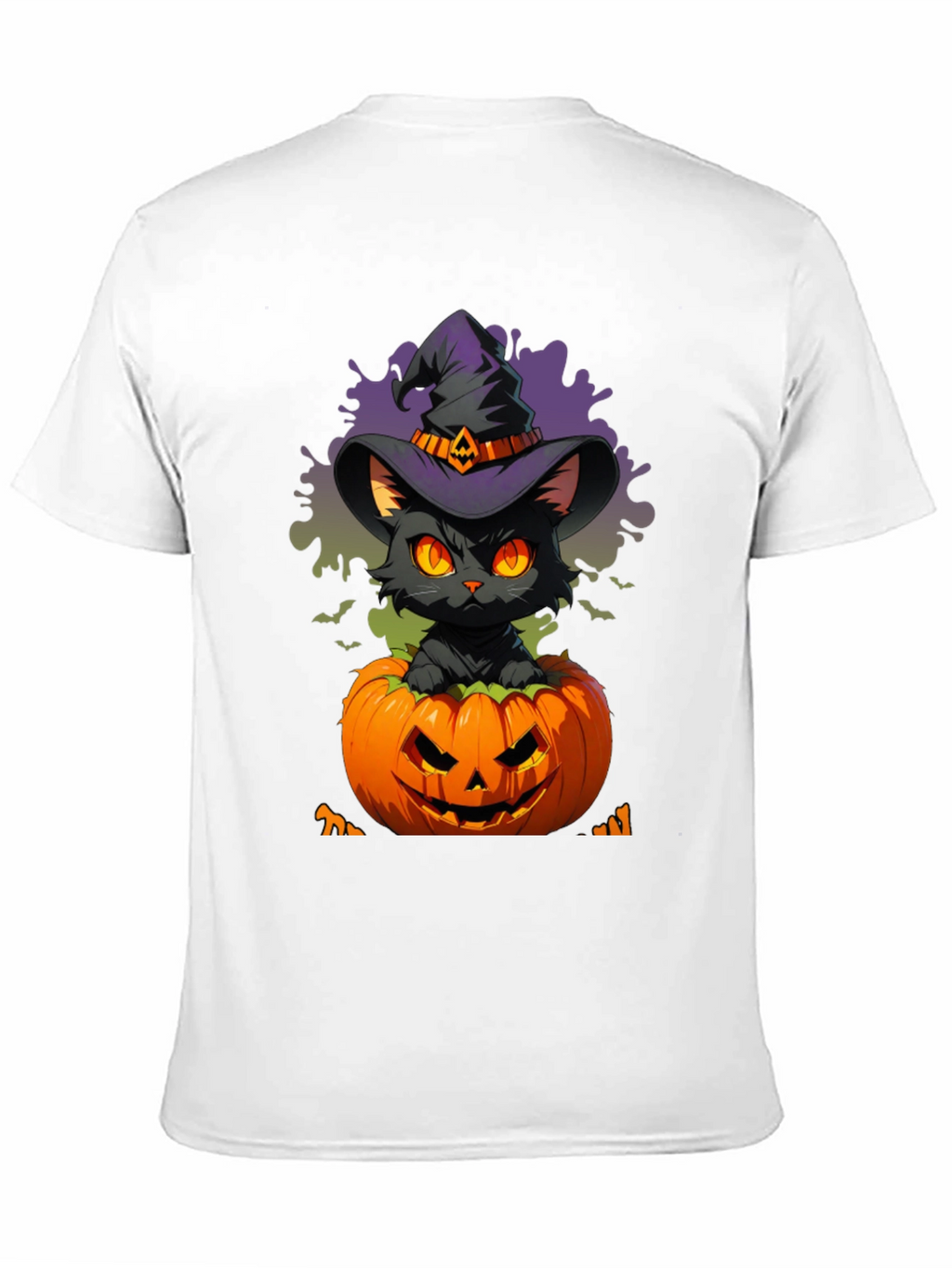 Halloween Cat in Pumpkin T-Shirt