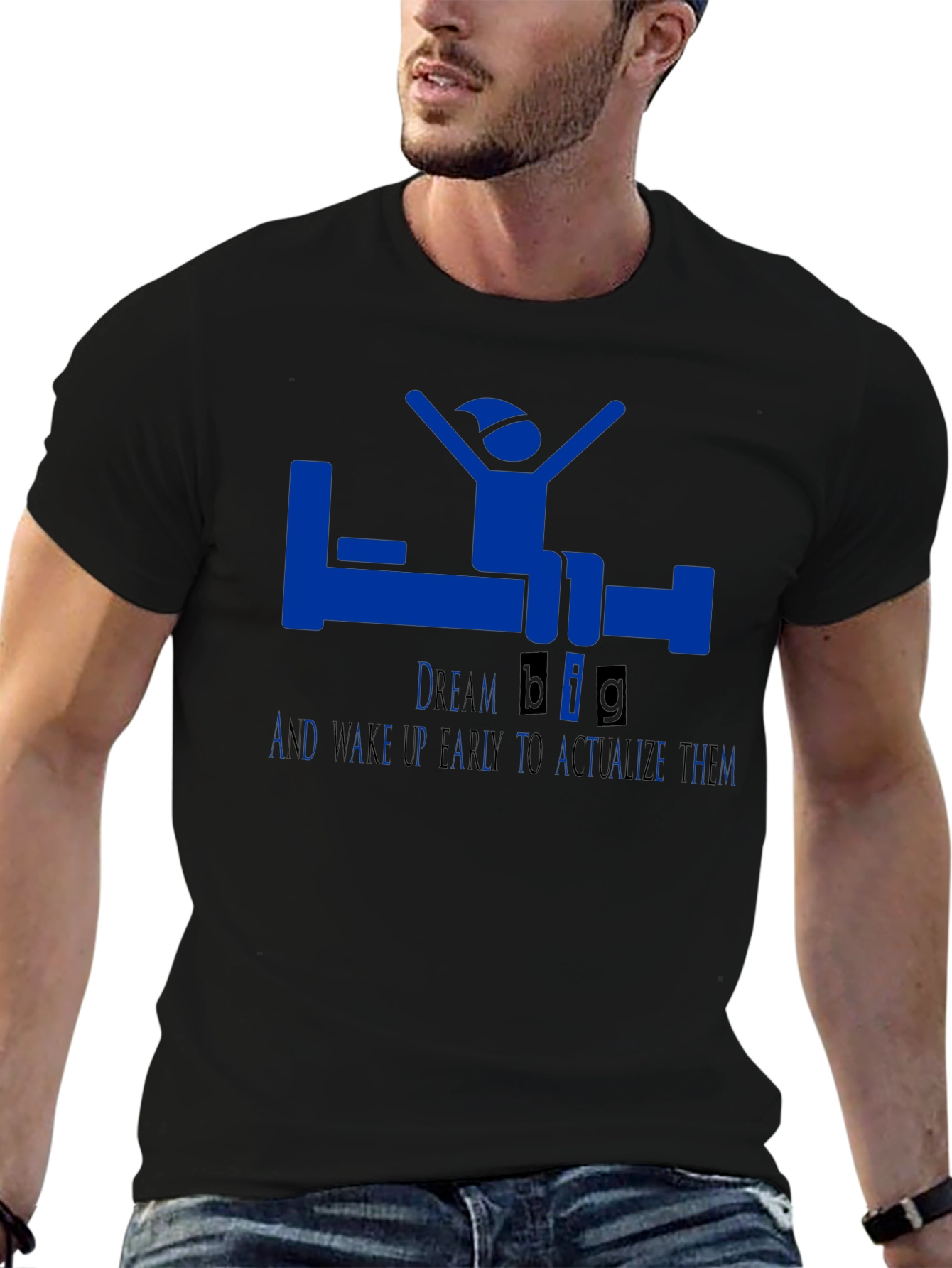 Dream Big Black Graphic T-Shirt