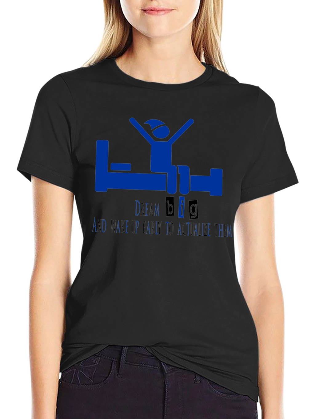 Dream Big Black Graphic T-Shirt