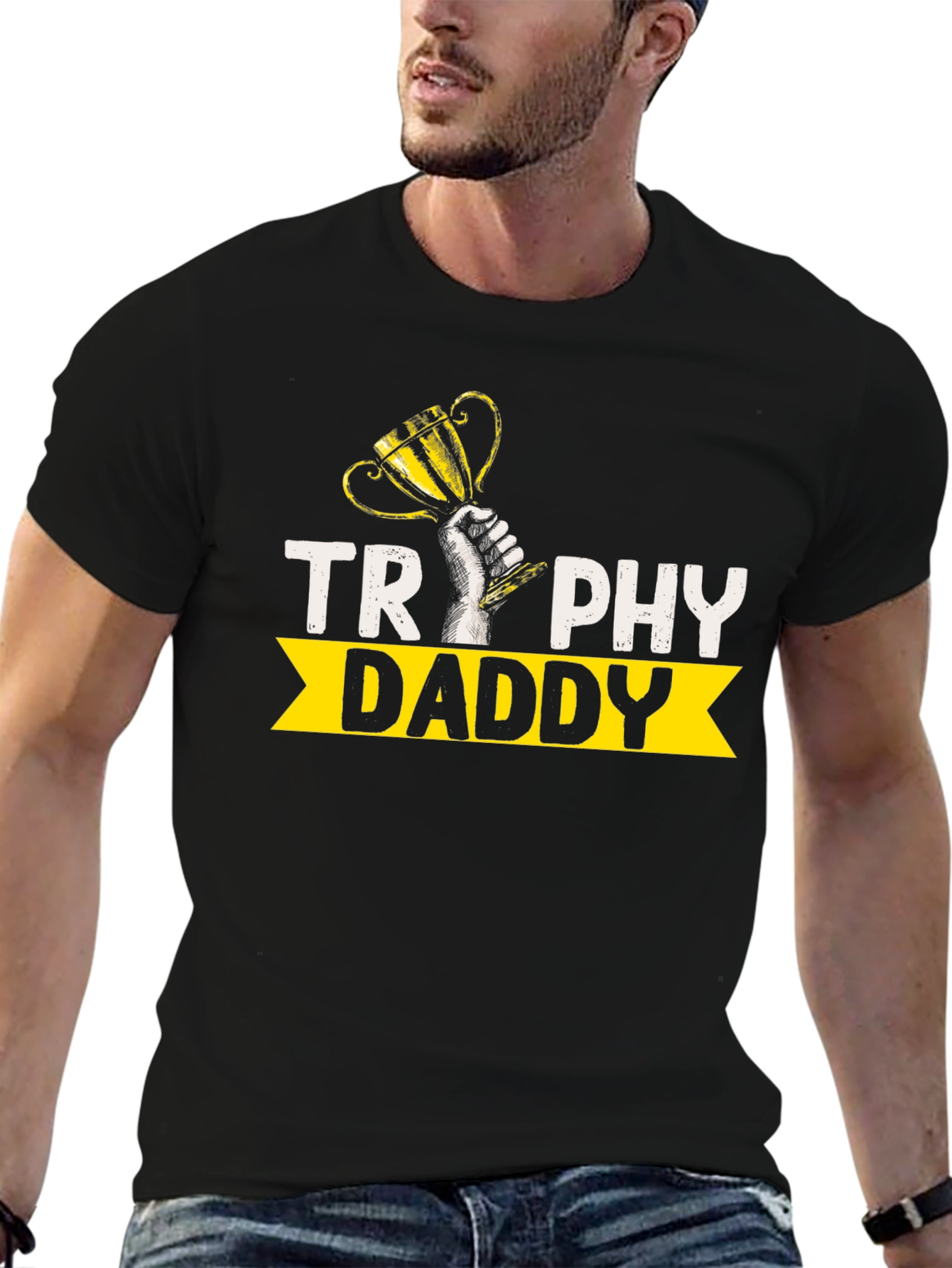 Trophy Daddy Graphic T-Shirt - Celebrate Wins in Style!