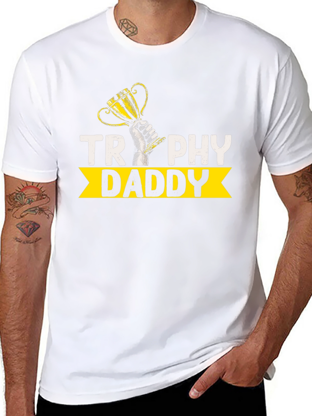 Trophy Daddy Graphic T-Shirt - Celebrate Wins in Style!