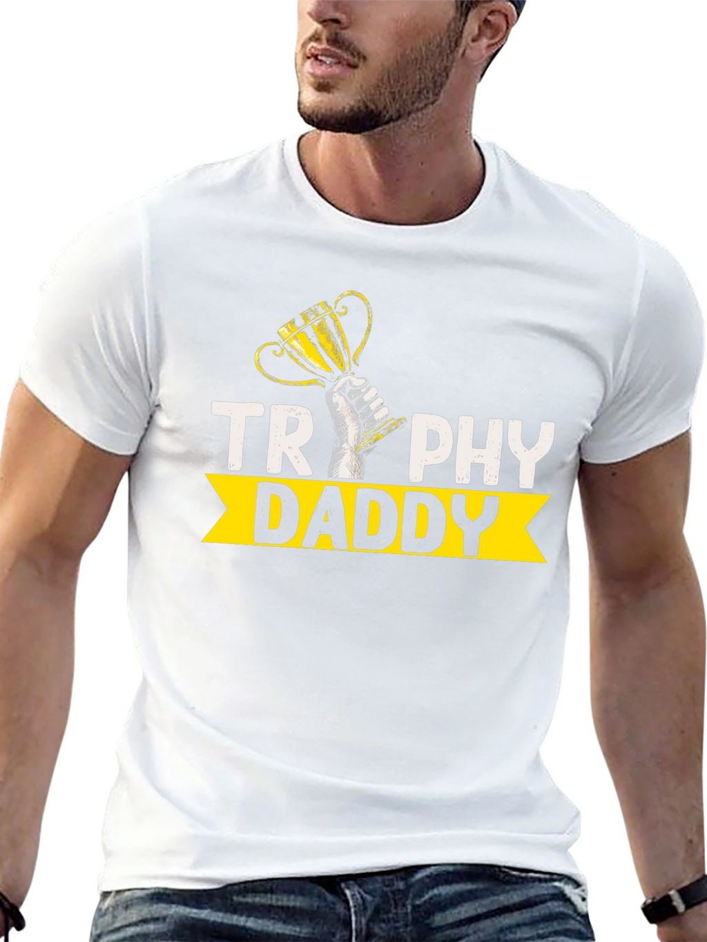 Trophy Daddy Graphic T-Shirt - Celebrate Wins in Style!