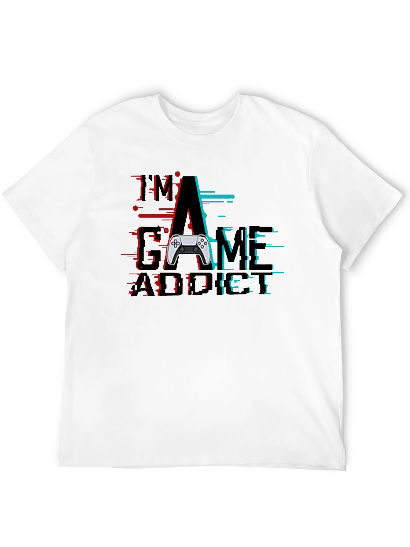 Im A Game Addict Black Graphic T-Shirt