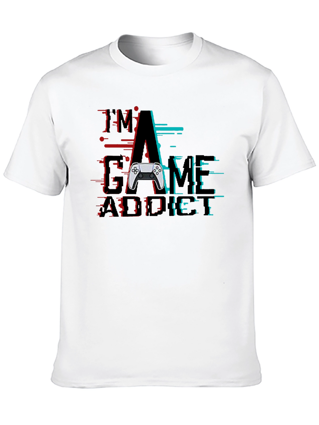 Im A Game Addict Black Graphic T-Shirt