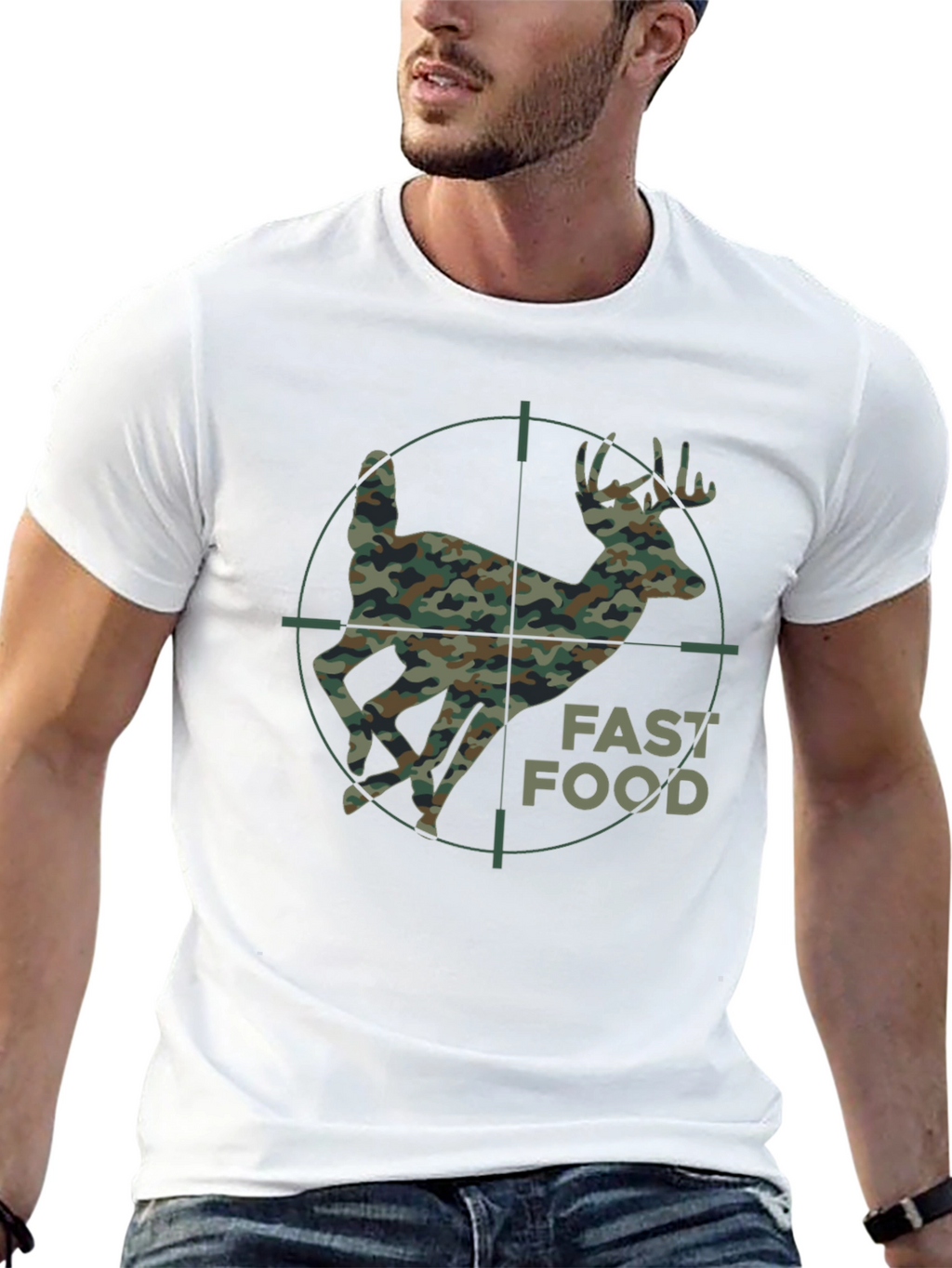 Fast Food Camo Deer Hunting T-Shirt