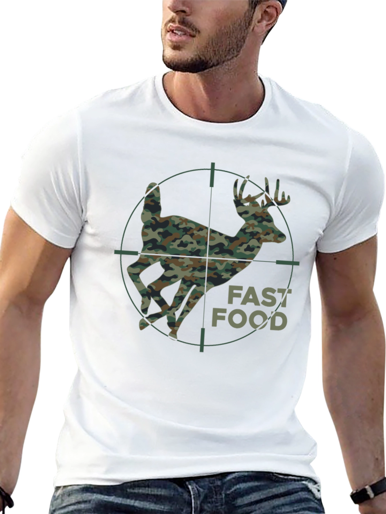 Fast Food Camo Deer Hunting T-Shirt