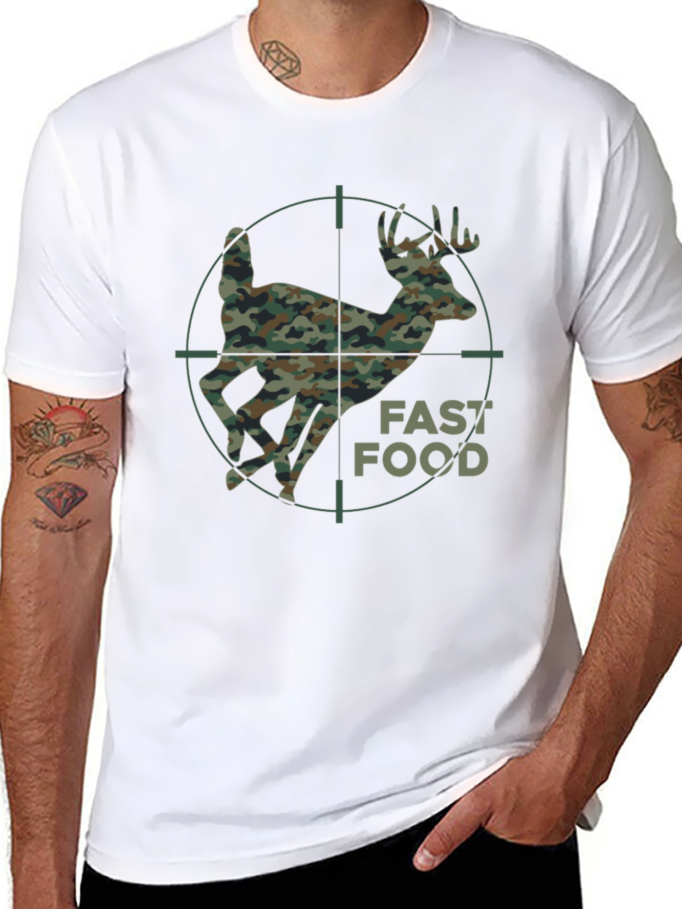 Fast Food Camo Deer Hunting T-Shirt