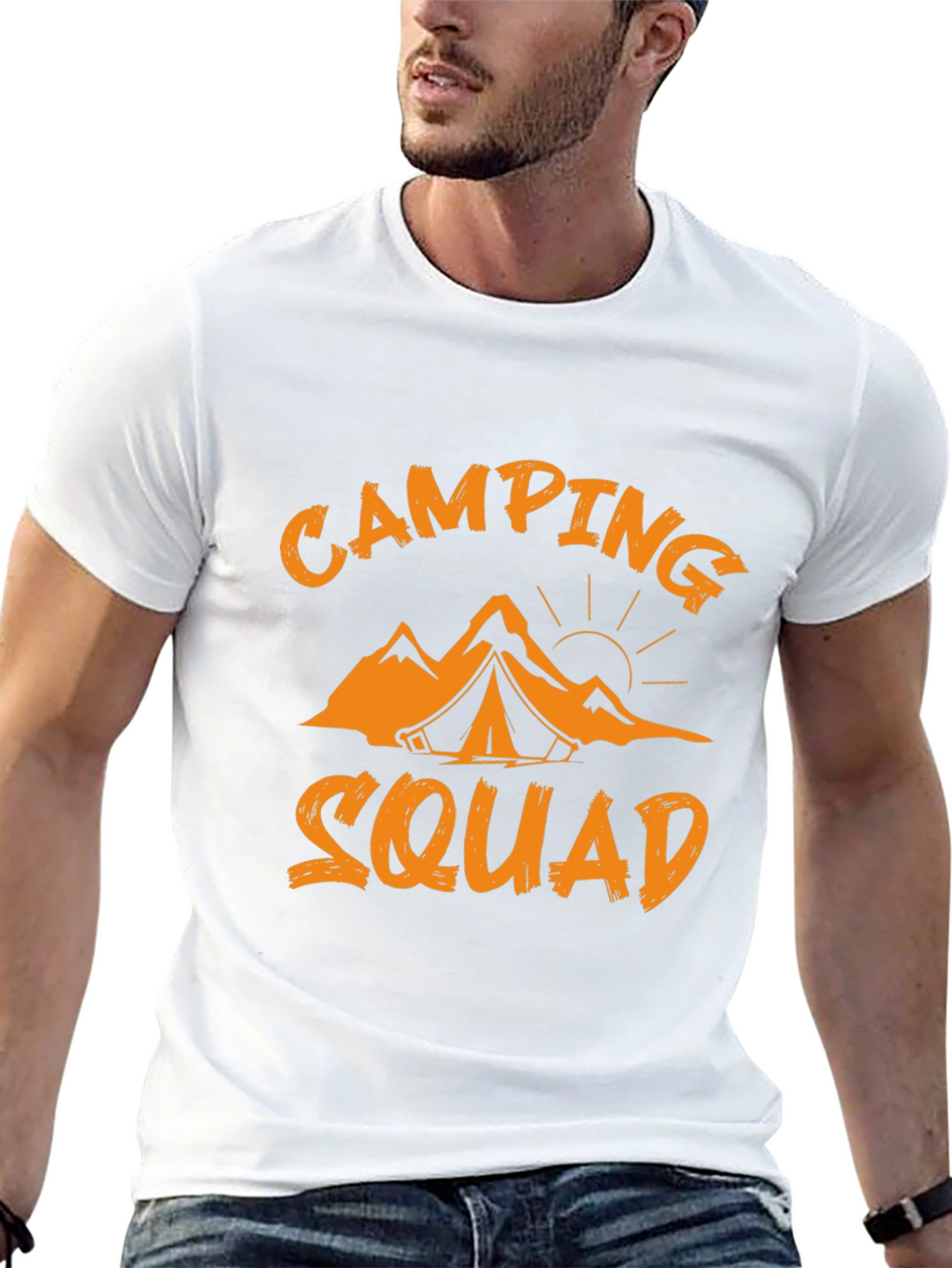 Camping Squad Graphic Tee - Black