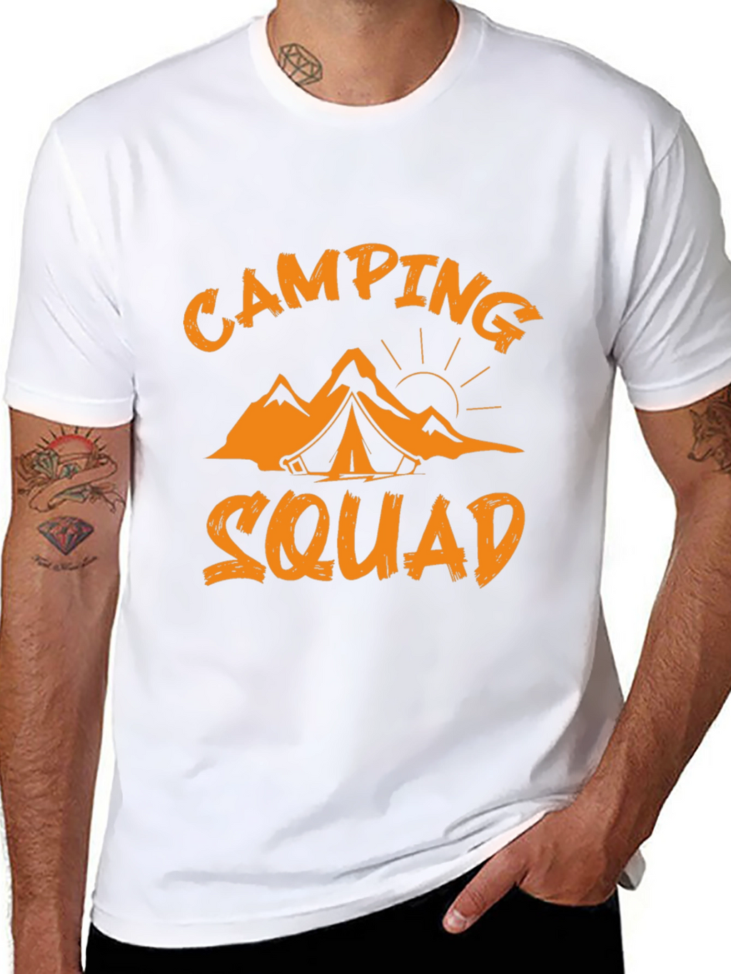 Camping Squad Graphic Tee - Black