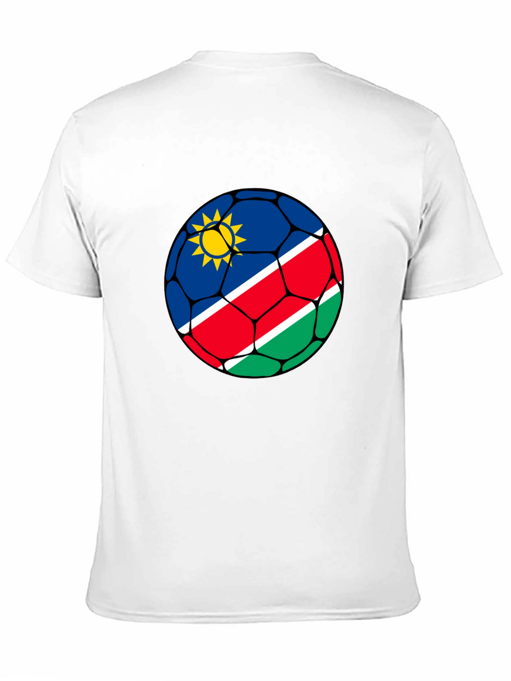 Namibia Flag Soccer Ball Graphic T-Shirt