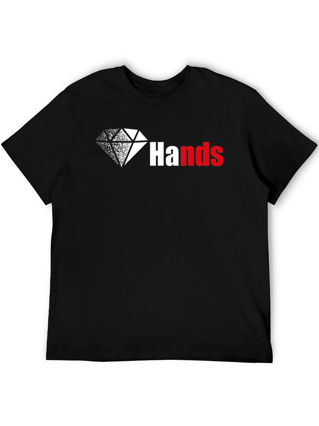 Diamond Hands Graphic Tee - Black Cotton T-Shirt