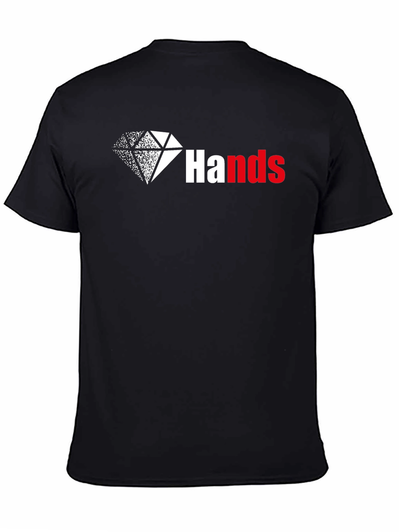 Diamond Hands Graphic Tee - Black Cotton T-Shirt