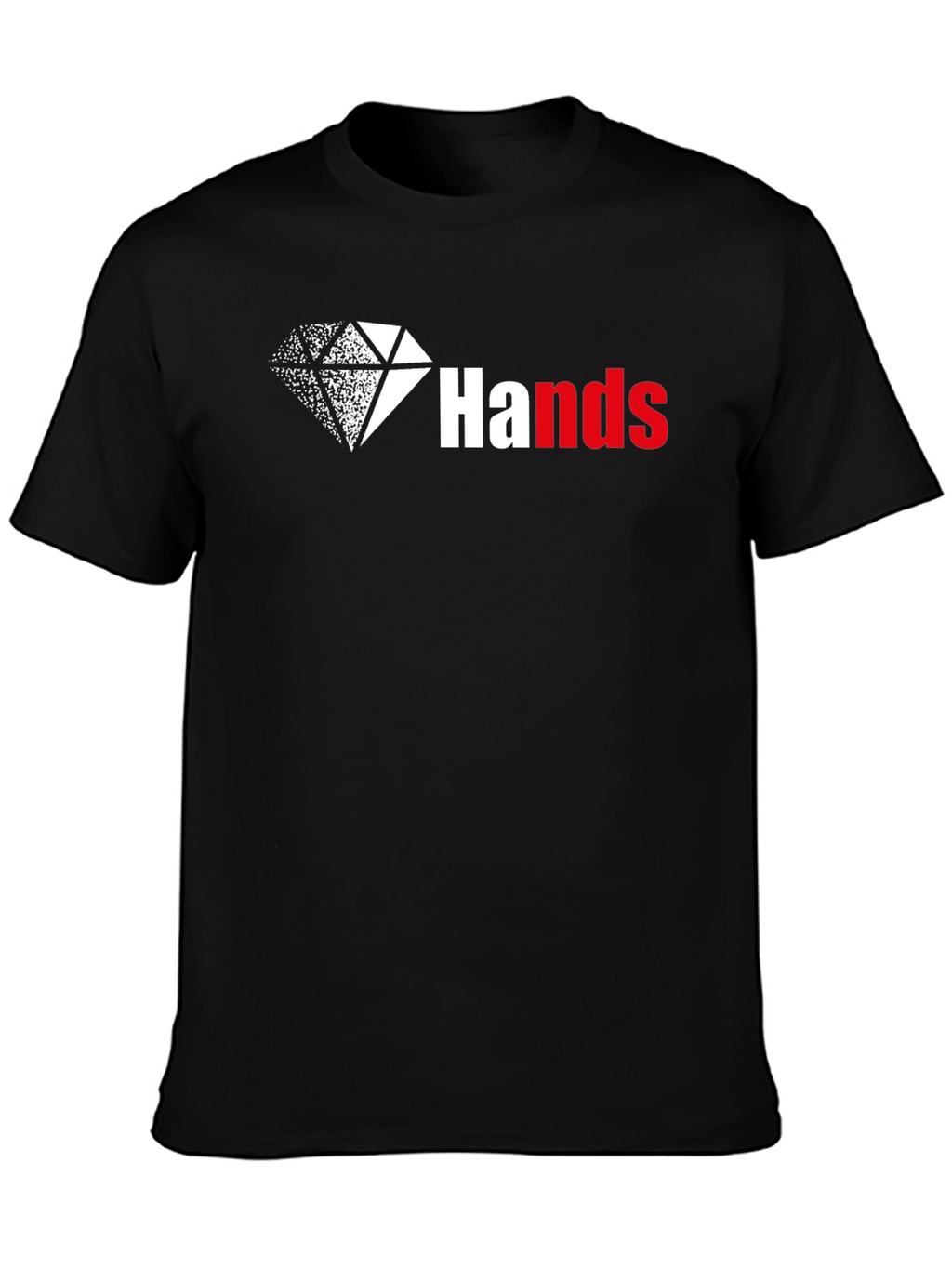 Diamond Hands Graphic Tee - Black Cotton T-Shirt