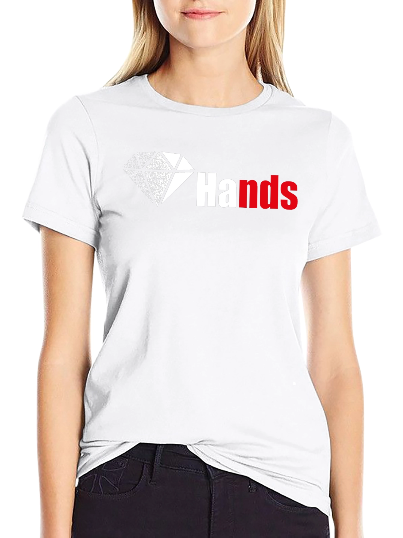 Diamond Hands Graphic Tee - Black Cotton T-Shirt