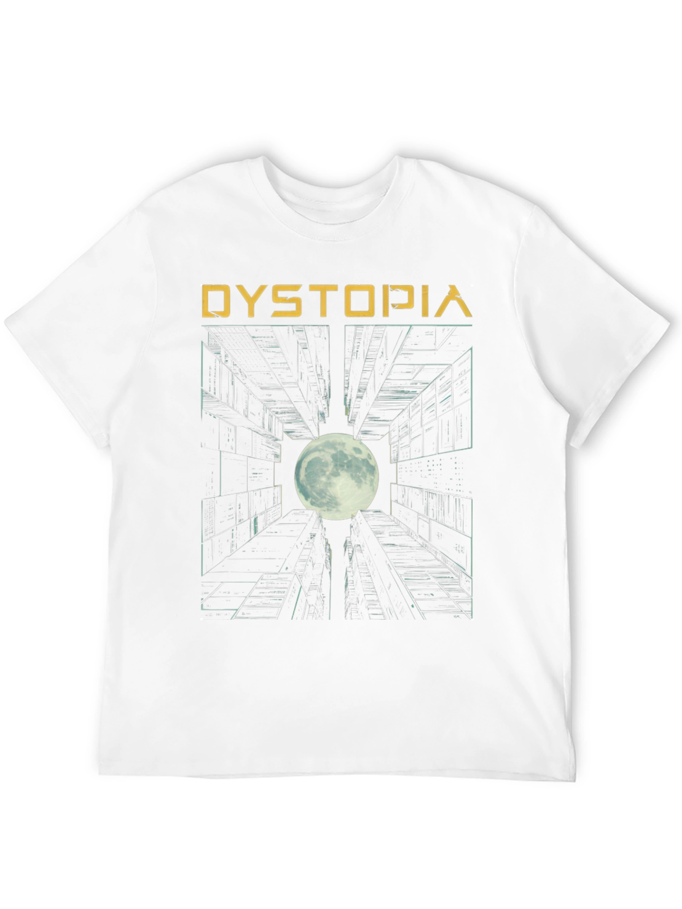 Dystopia Graphic Print Black T-Shirt