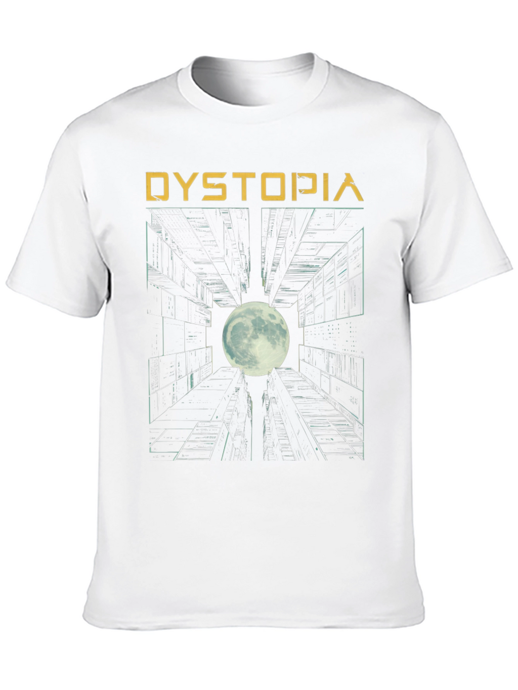 Dystopia Graphic Print Black T-Shirt