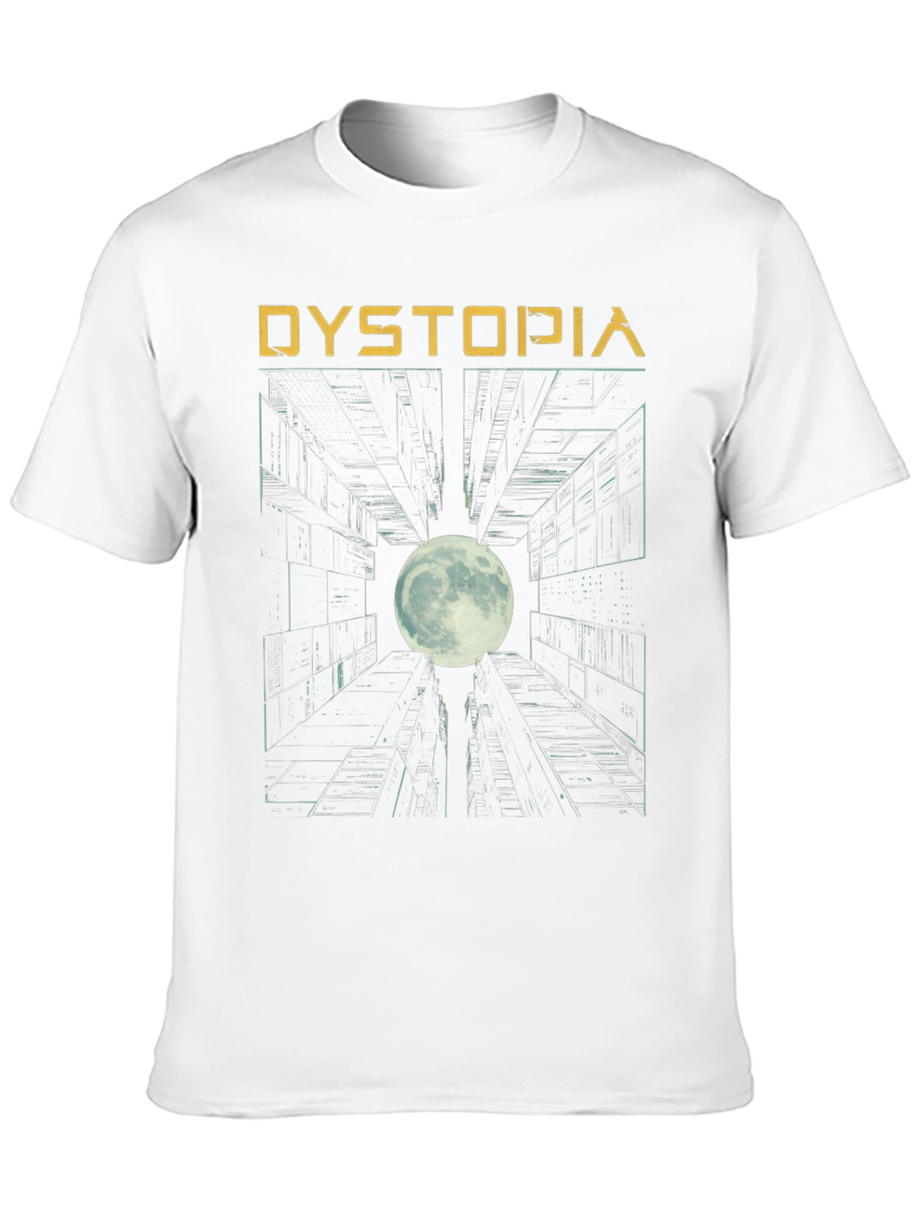 Dystopia Graphic Print Black T-Shirt