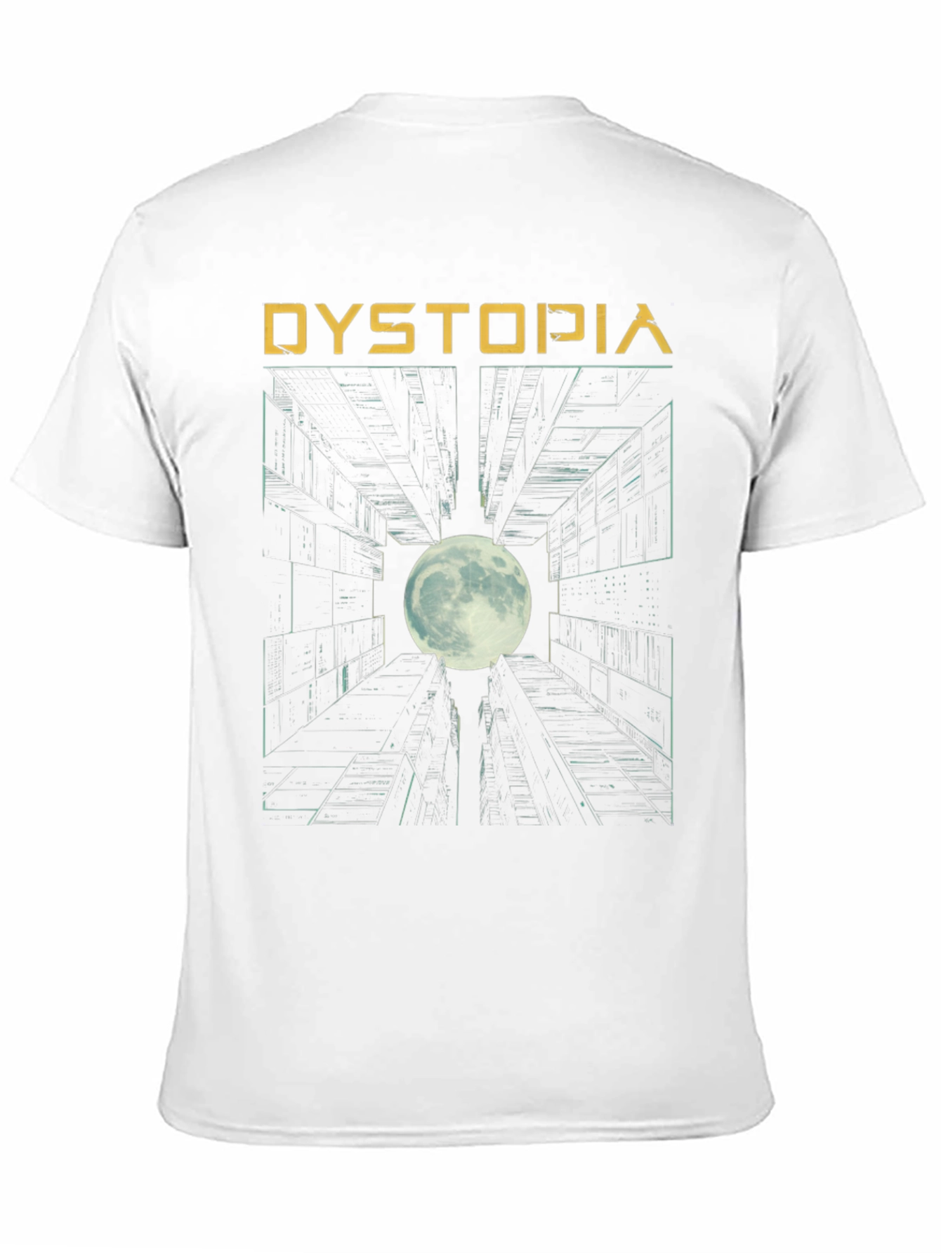 Dystopia Graphic Print Black T-Shirt