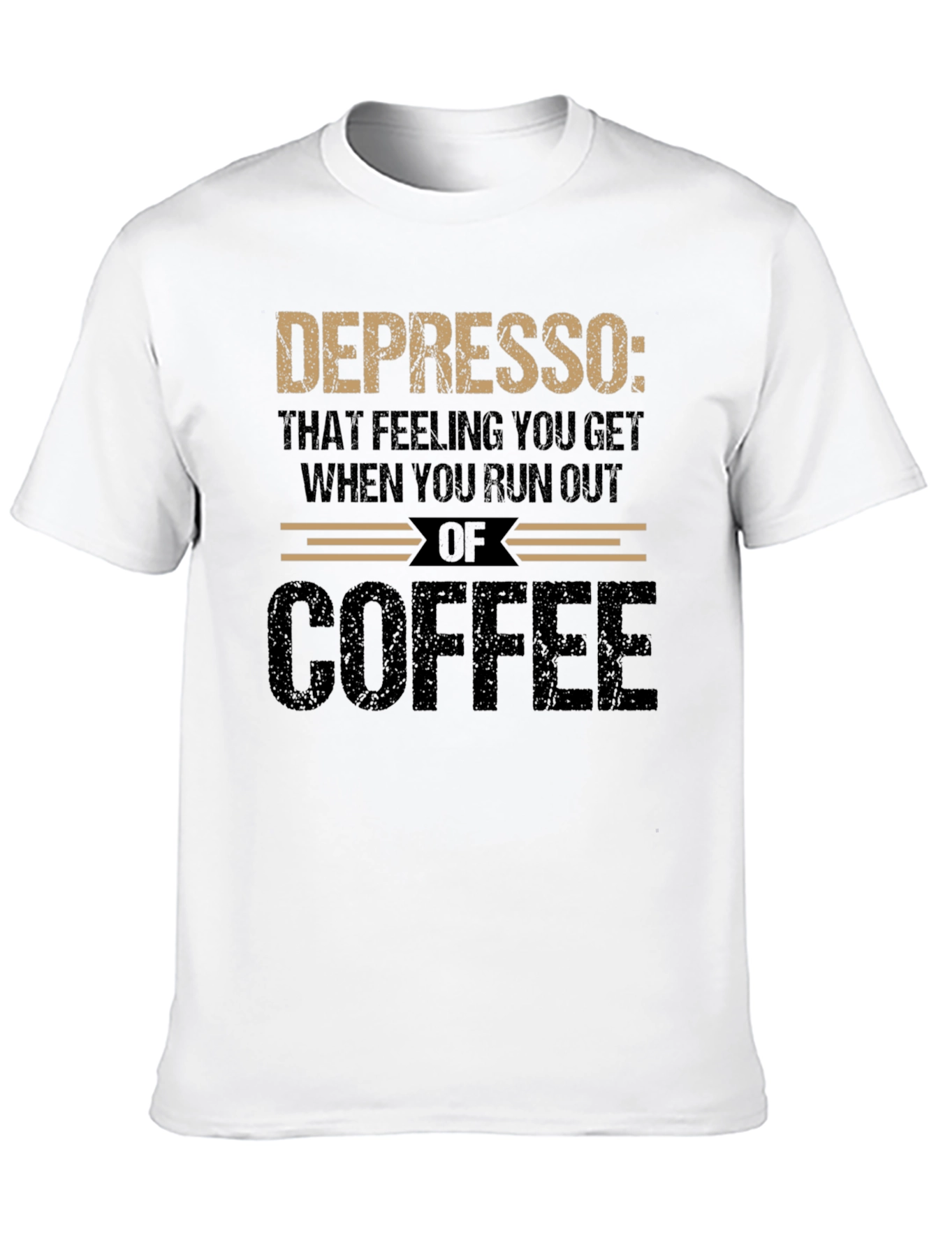 Depresso Coffee Graphic Tee - Run Out Feeling T-Shirt