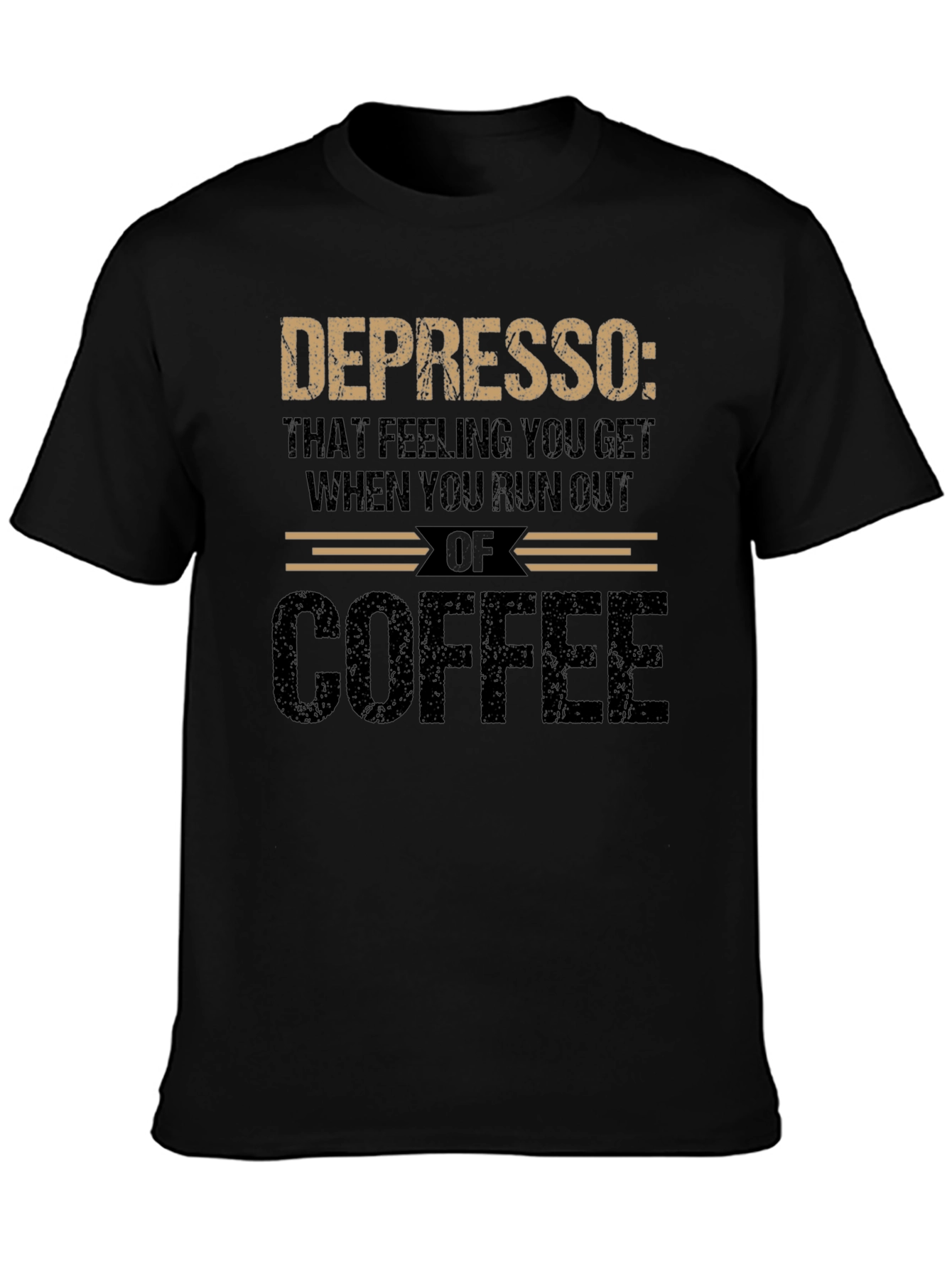 Depresso Coffee Graphic Tee - Run Out Feeling T-Shirt