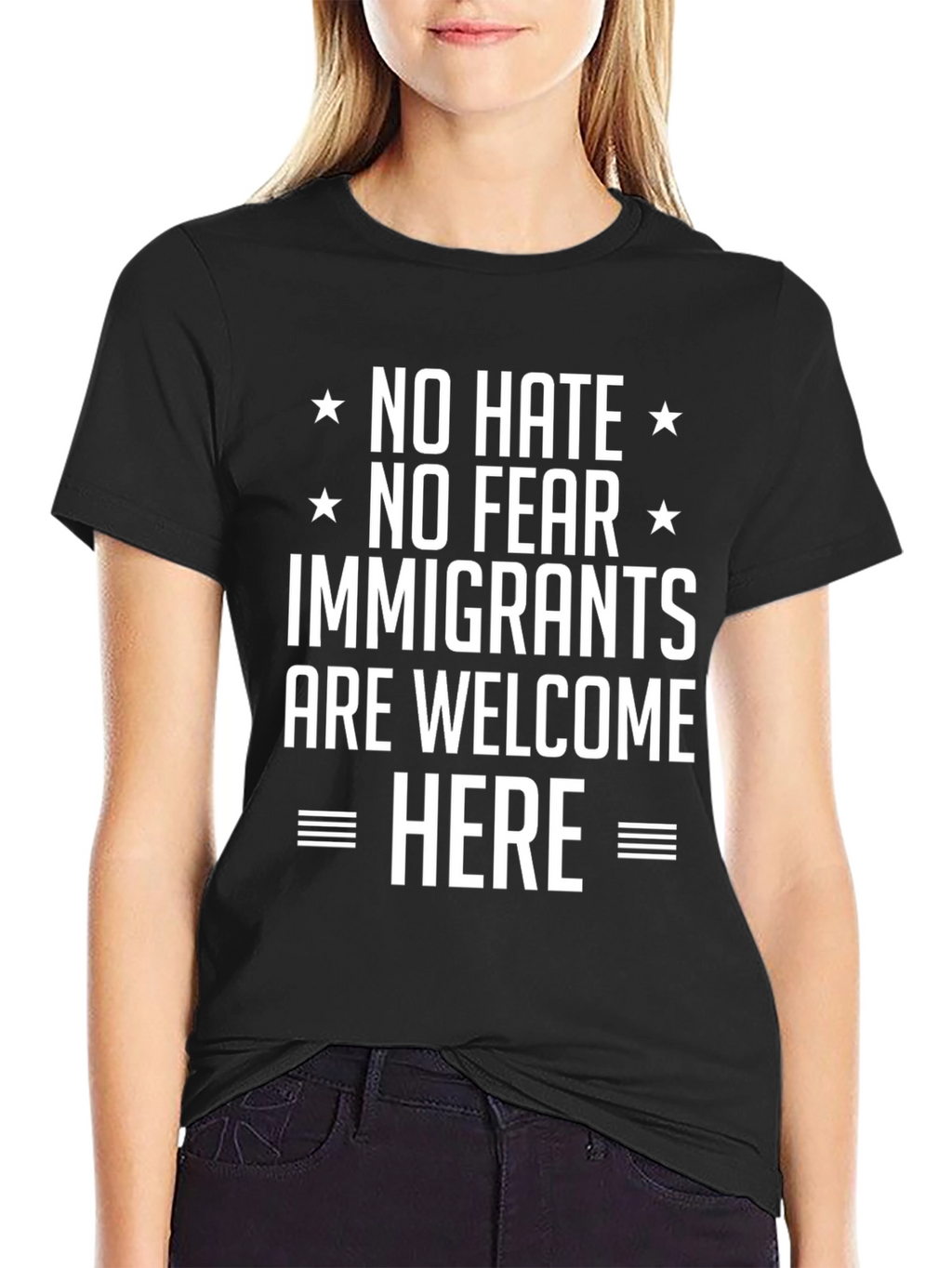 No Hate No Fear Immigrants Welcome Here T-Shirt