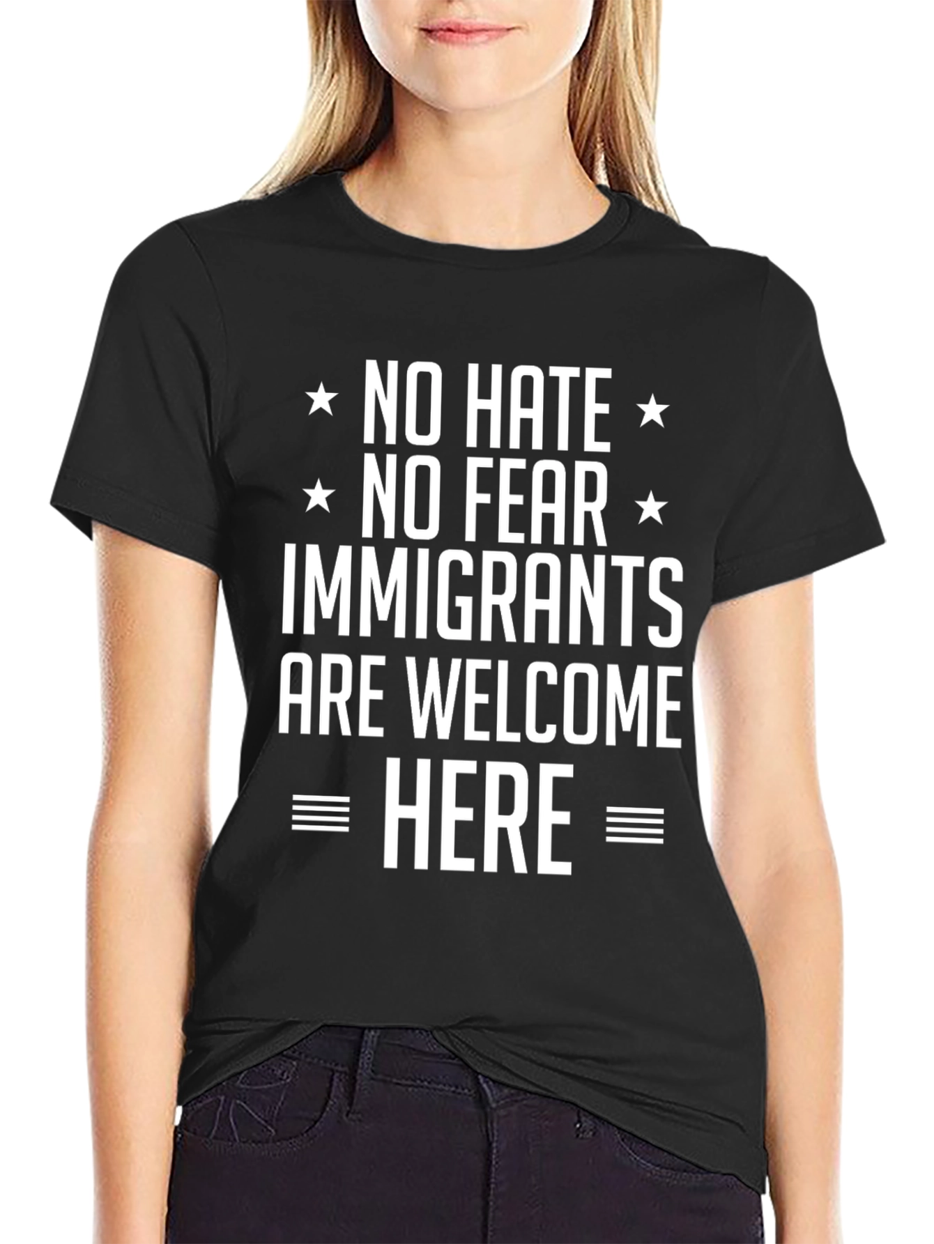 No Hate No Fear Immigrants Welcome Here T-Shirt