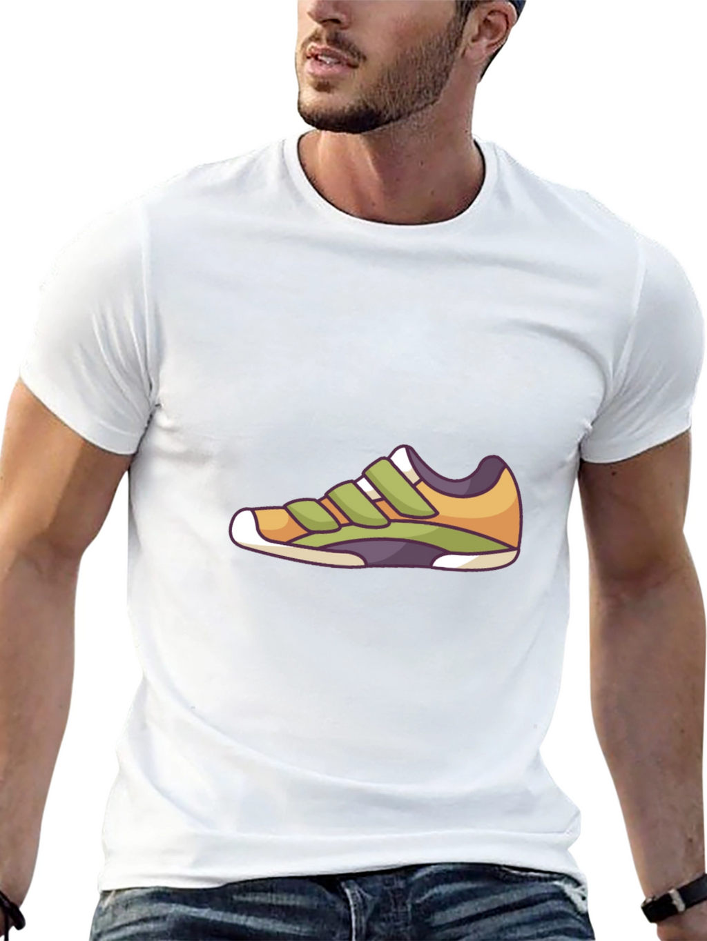 Cartoon Shoe Graphic T-Shirt