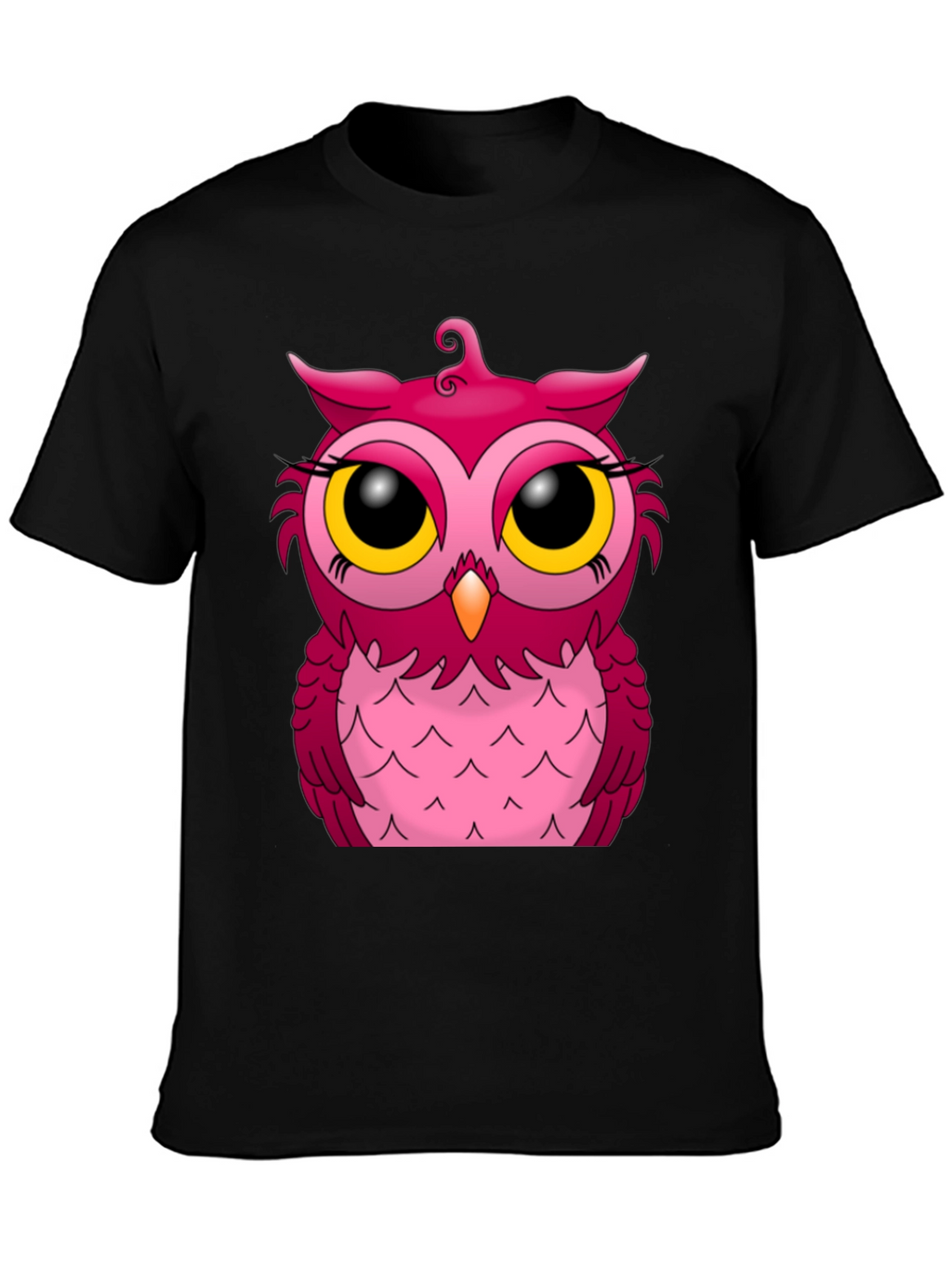 Owl Graphic Tee - Black Cotton Blend