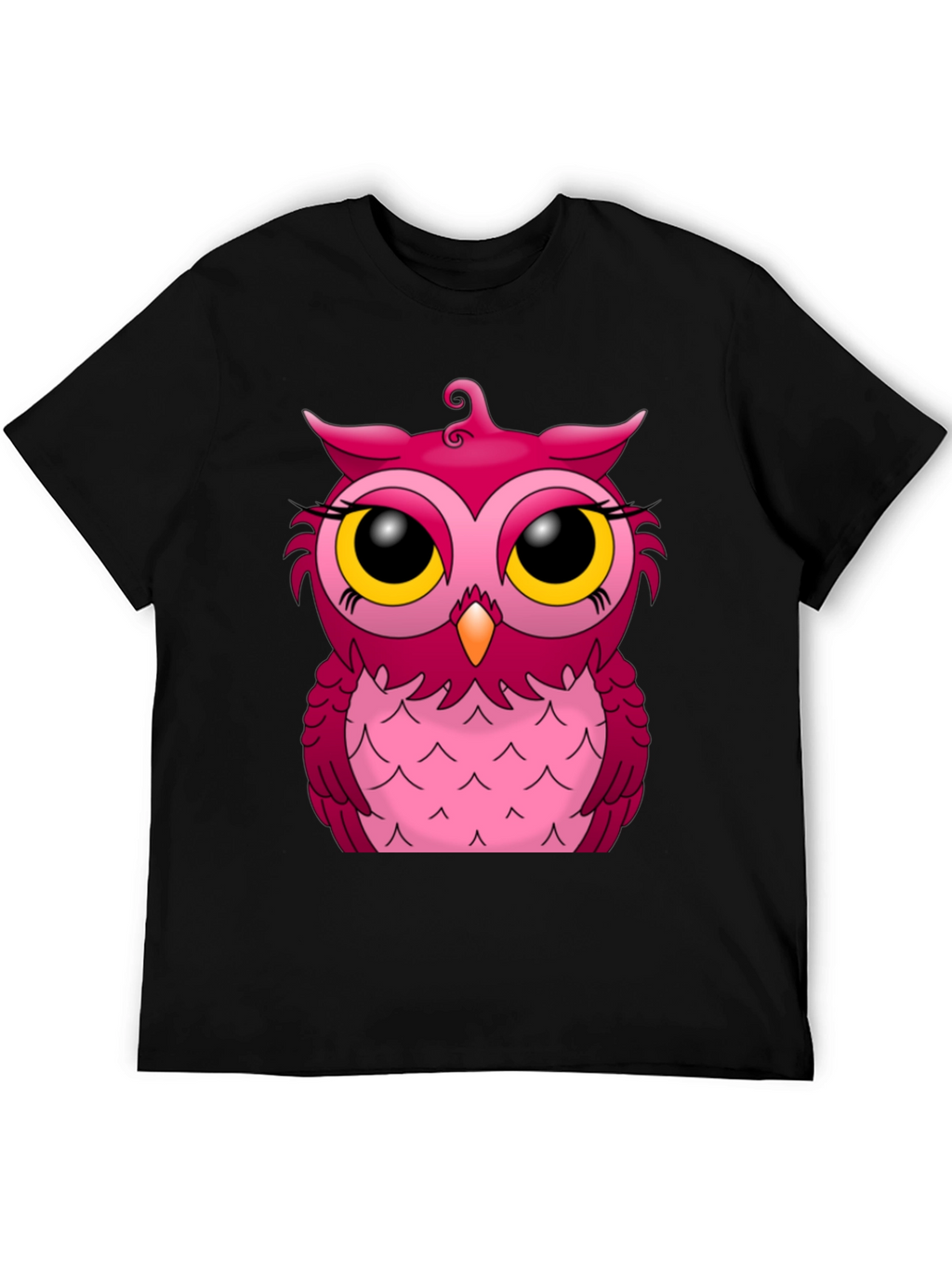 Owl Graphic Tee - Black Cotton Blend