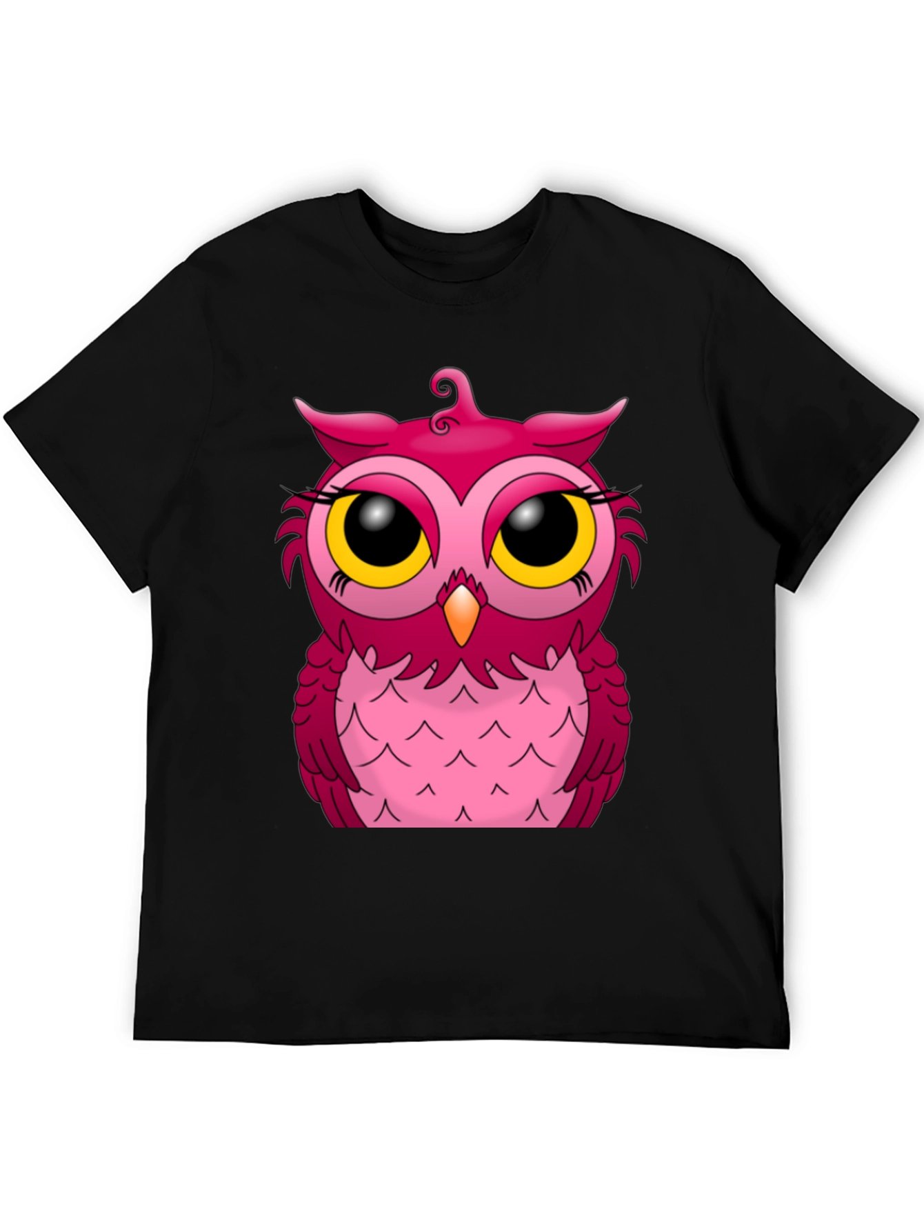 Owl Graphic Tee - Black Cotton Blend