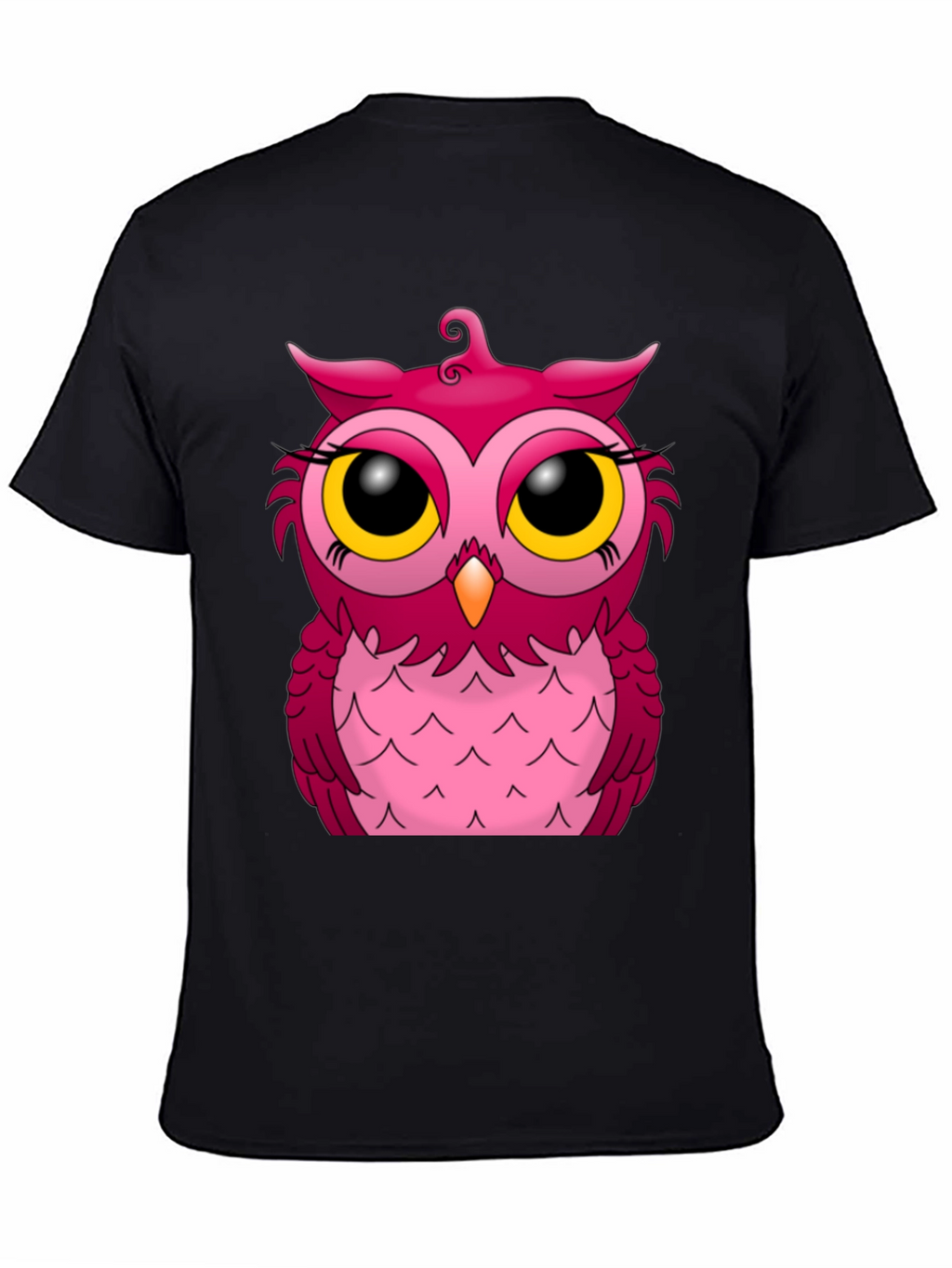 Owl Graphic Tee - Black Cotton Blend