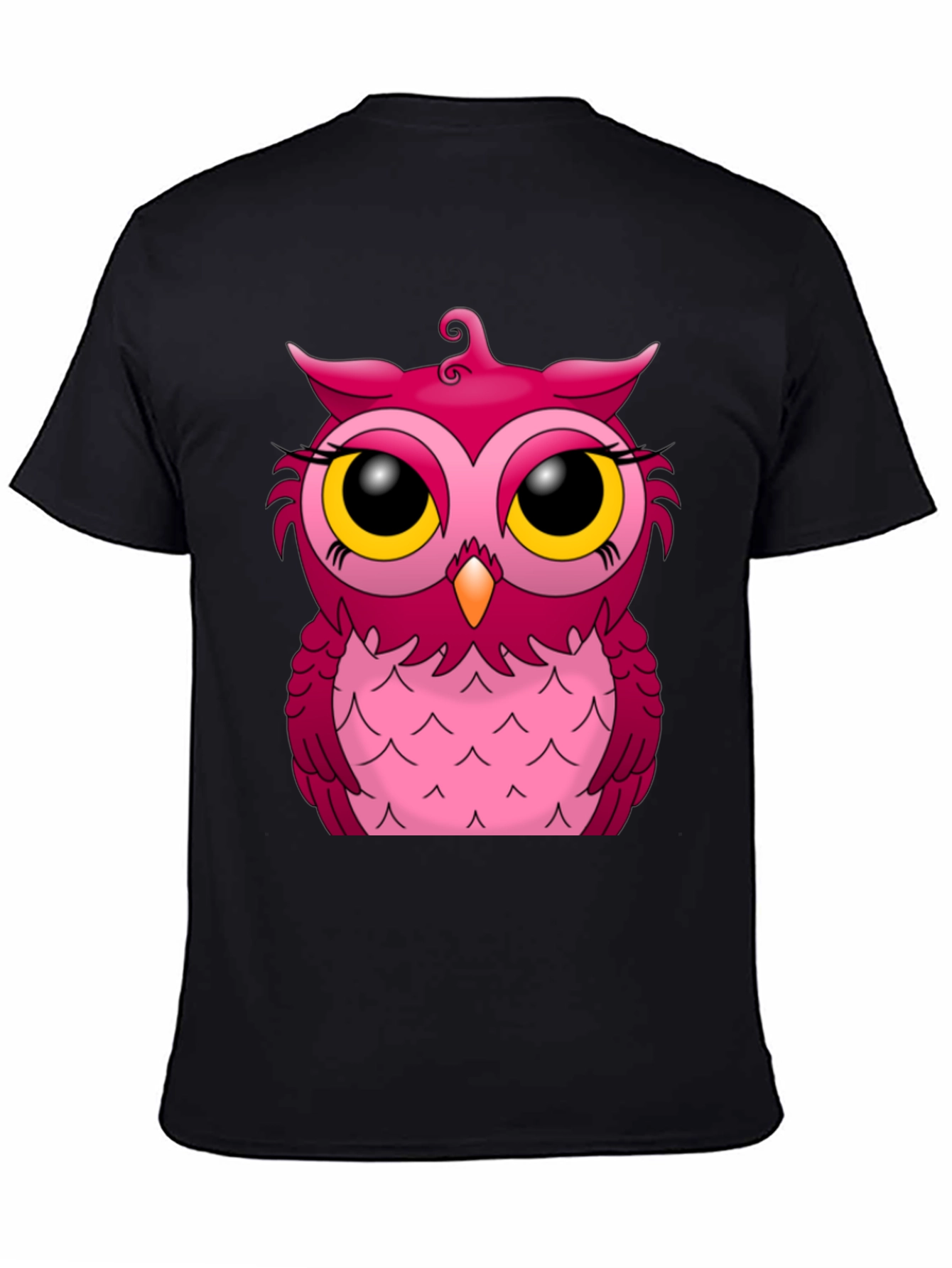 Owl Graphic Tee - Black Cotton Blend